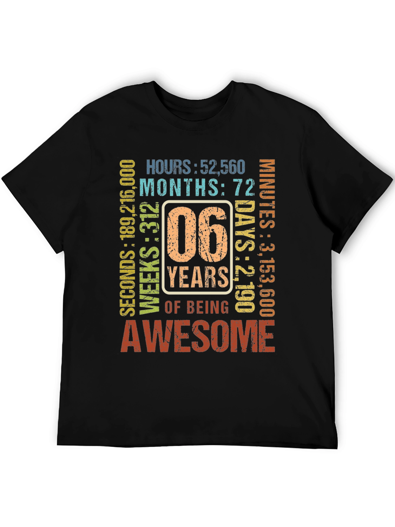 6th Birthday Awesome T-Shirt