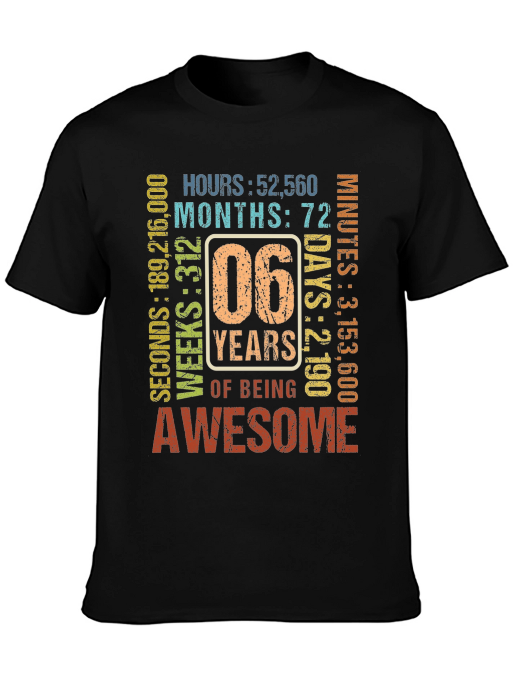 6th Birthday Awesome T-Shirt