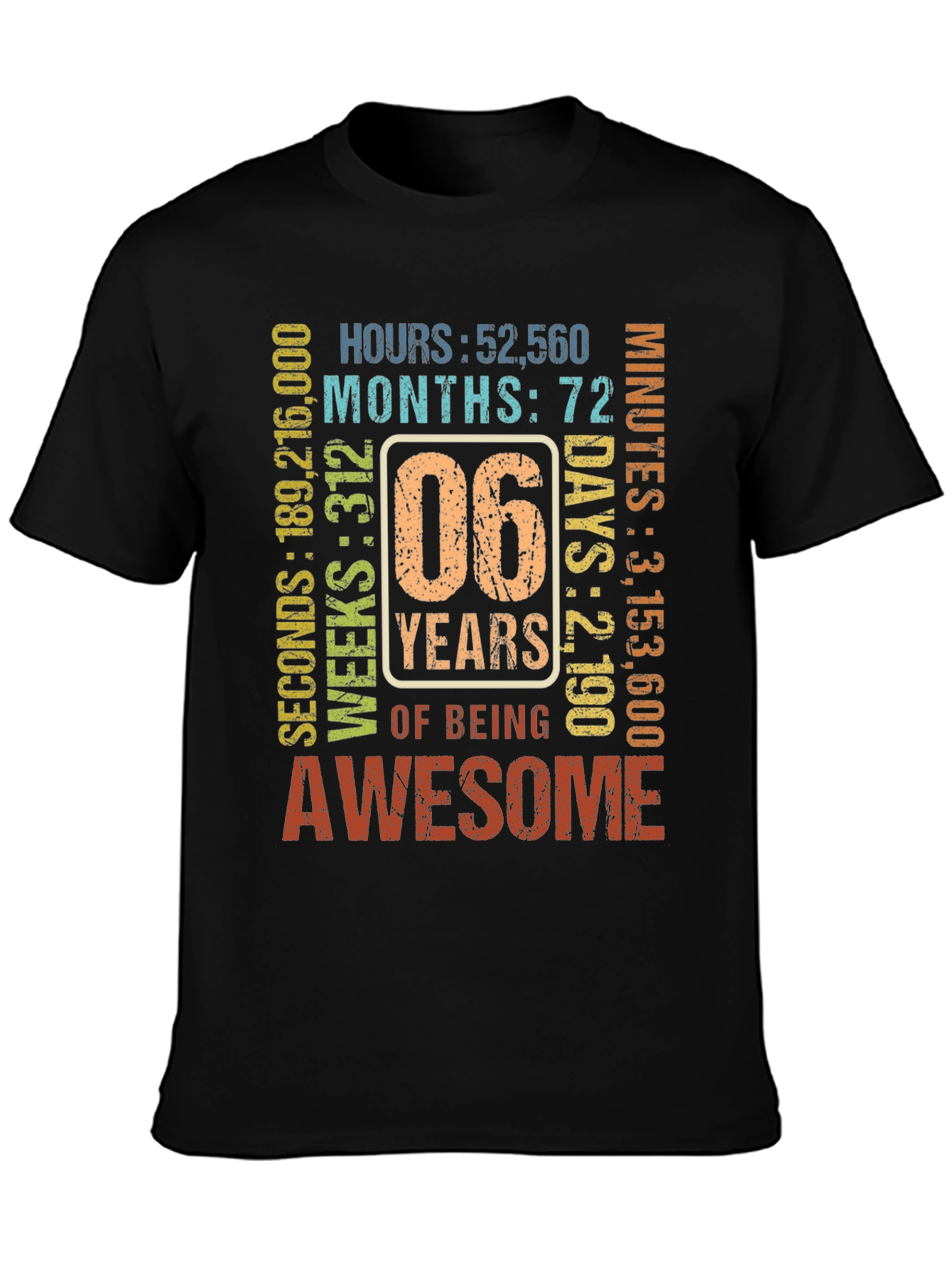 6th Birthday Awesome T-Shirt