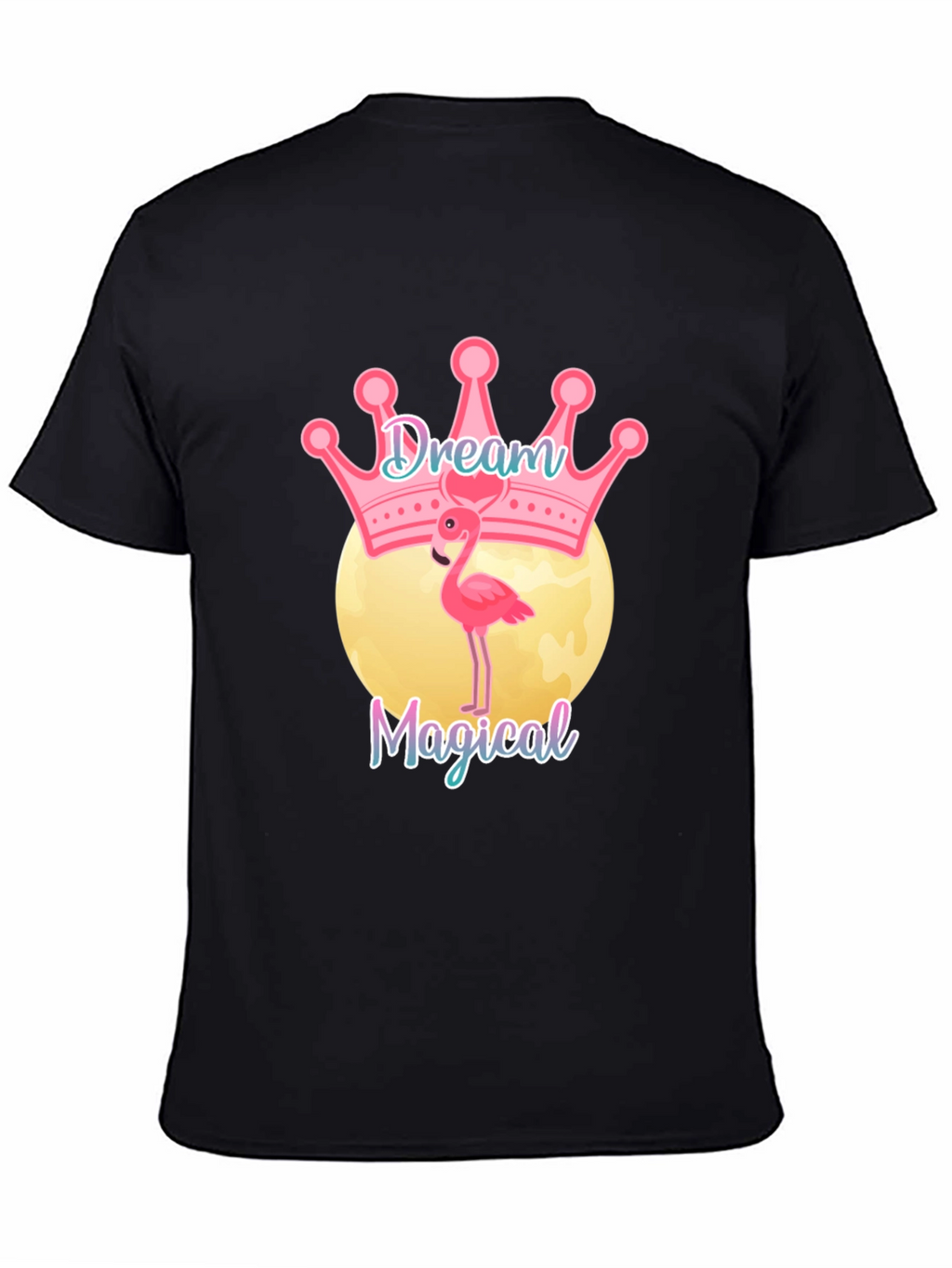 Dream Magical Flamingo T-Shirt - Black