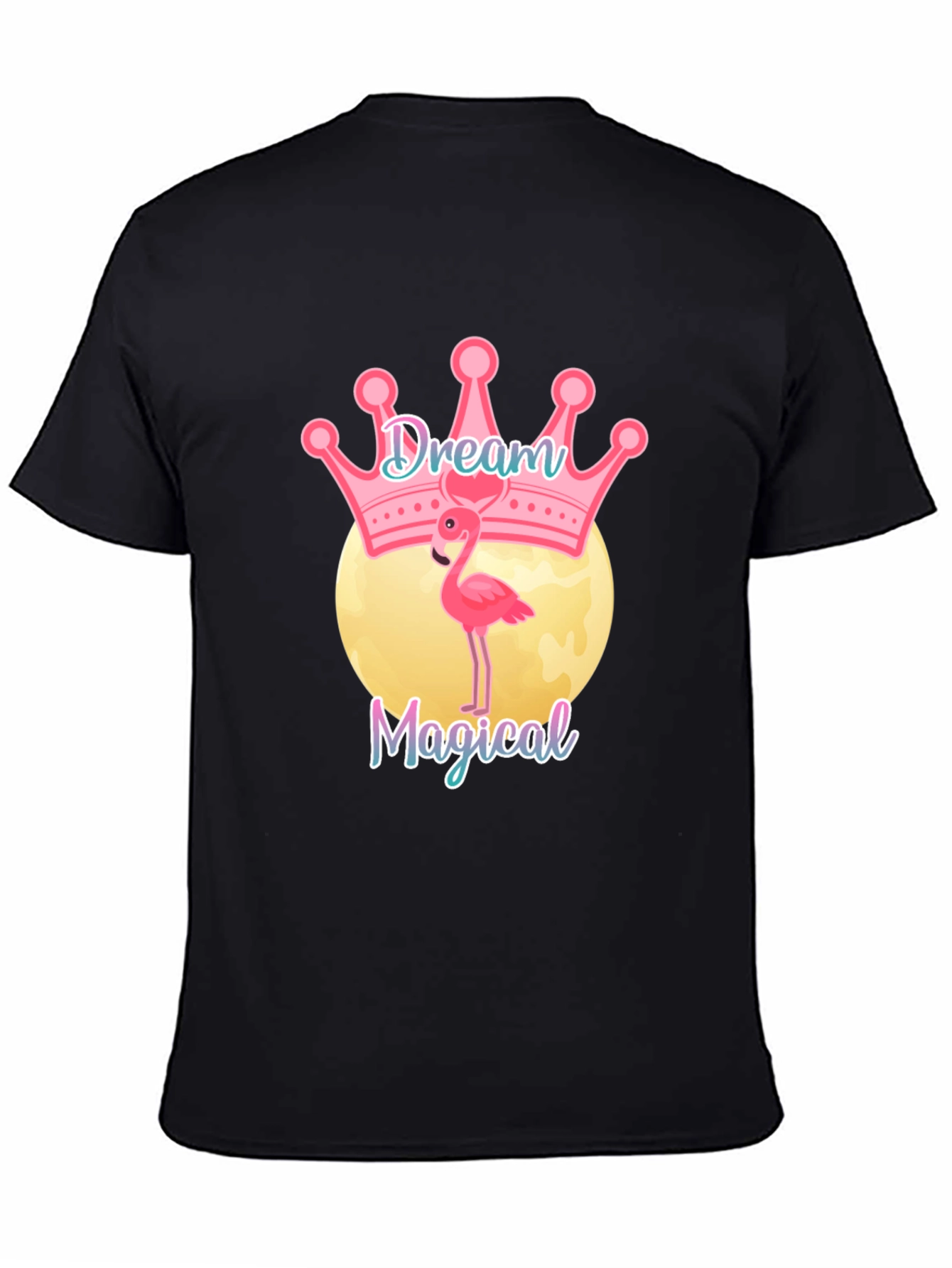 Dream Magical Flamingo T-Shirt - Black