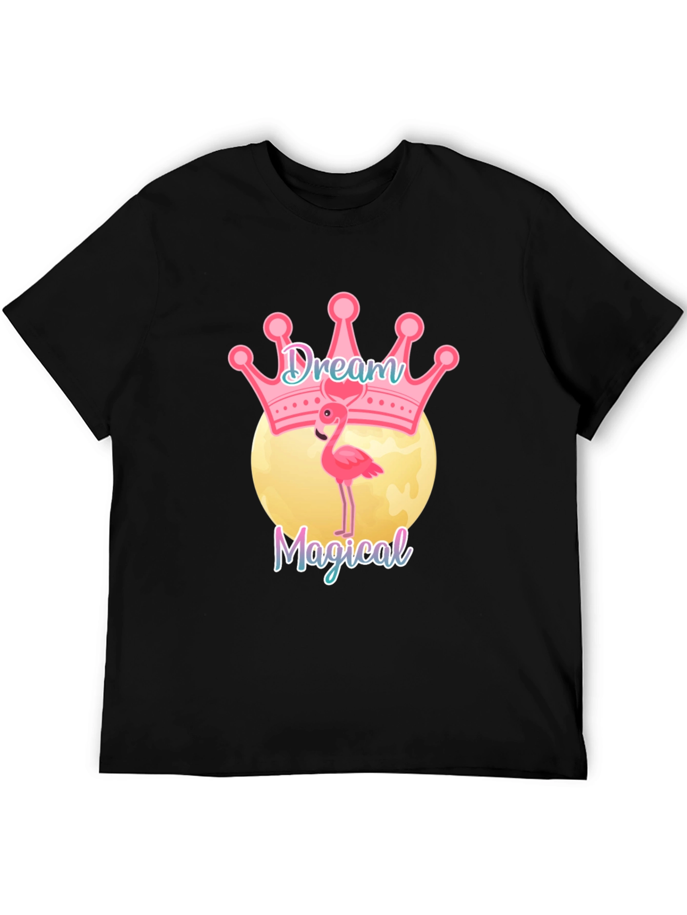 Dream Magical Flamingo T-Shirt - Black
