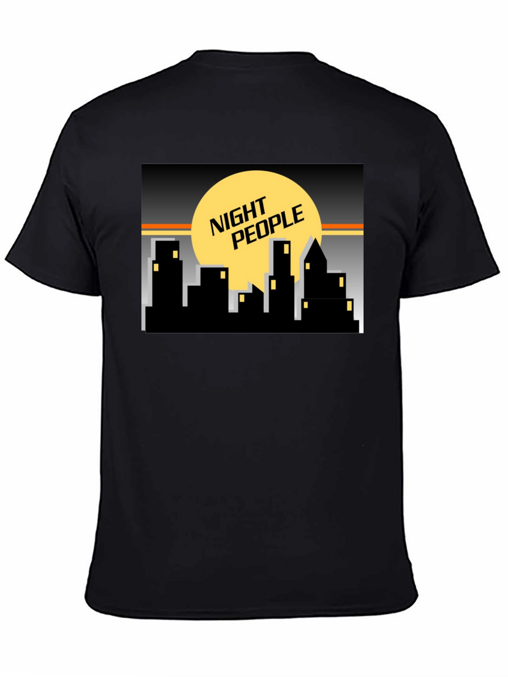 Night People Graphic Tee - Cityscape Design