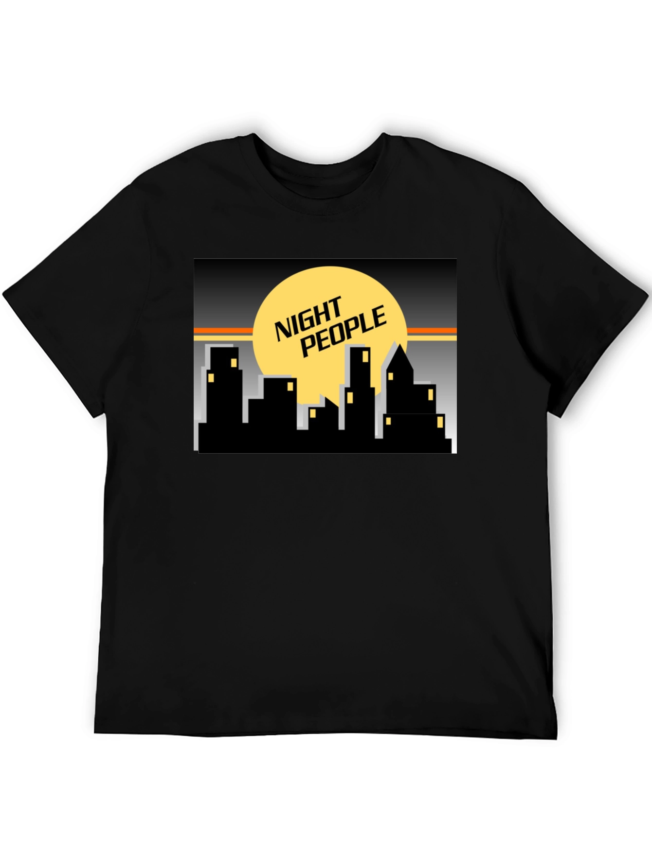 Night People Graphic Tee - Cityscape Design