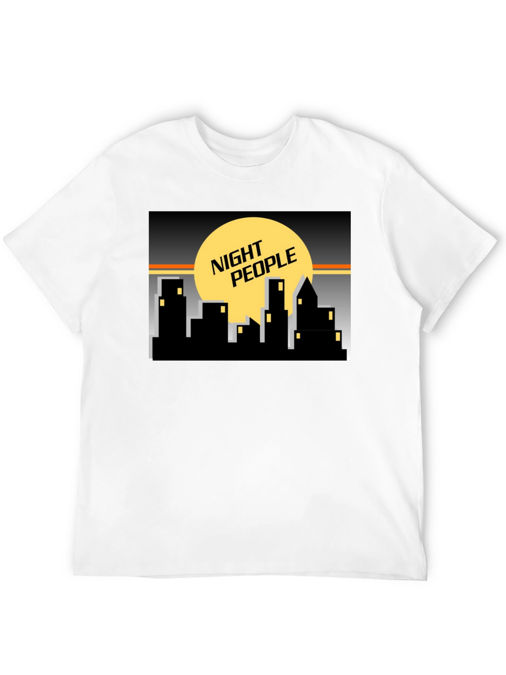 Night People Graphic Tee - Cityscape Design