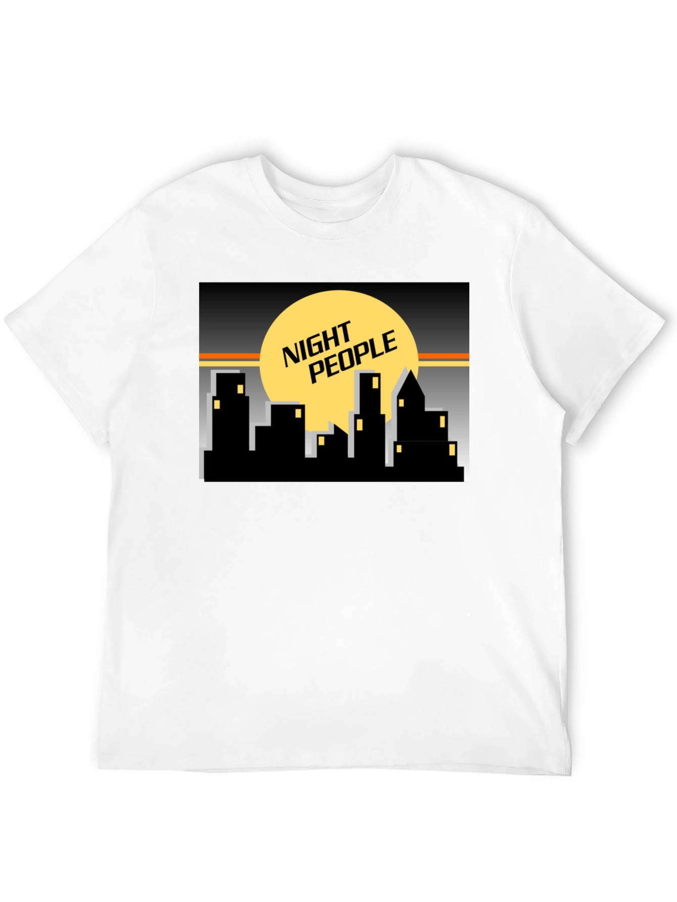 Night People Graphic Tee - Cityscape Design