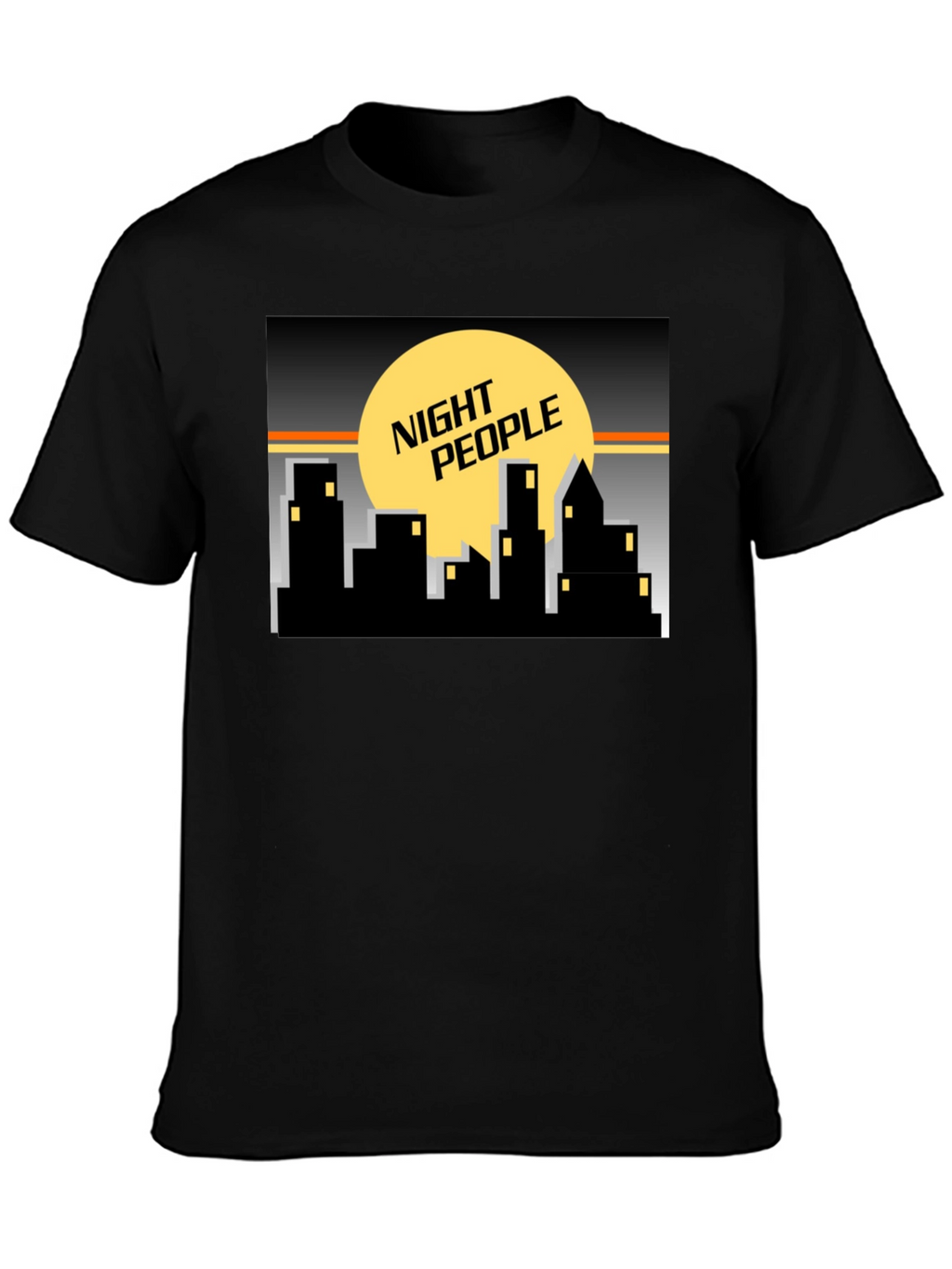 Night People Graphic Tee - Cityscape Design