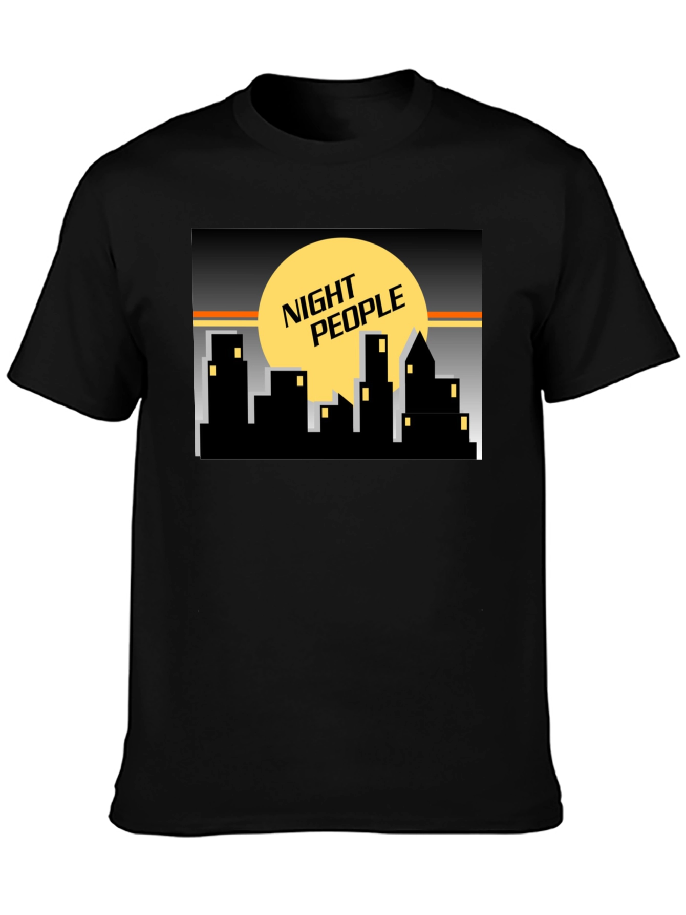 Night People Graphic Tee - Cityscape Design