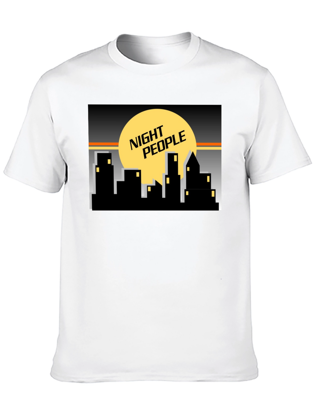 Night People Graphic Tee - Cityscape Design