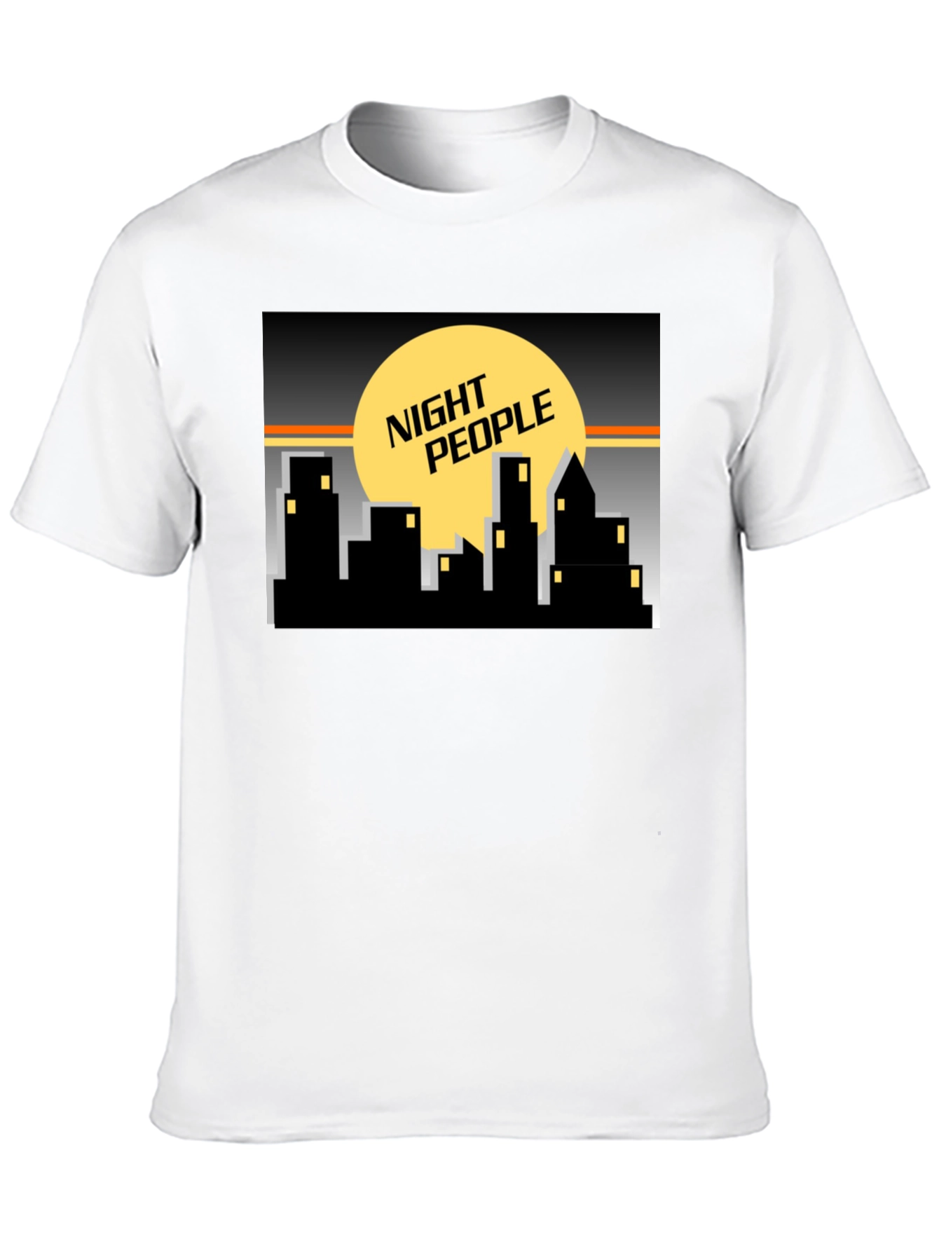 Night People Graphic Tee - Cityscape Design
