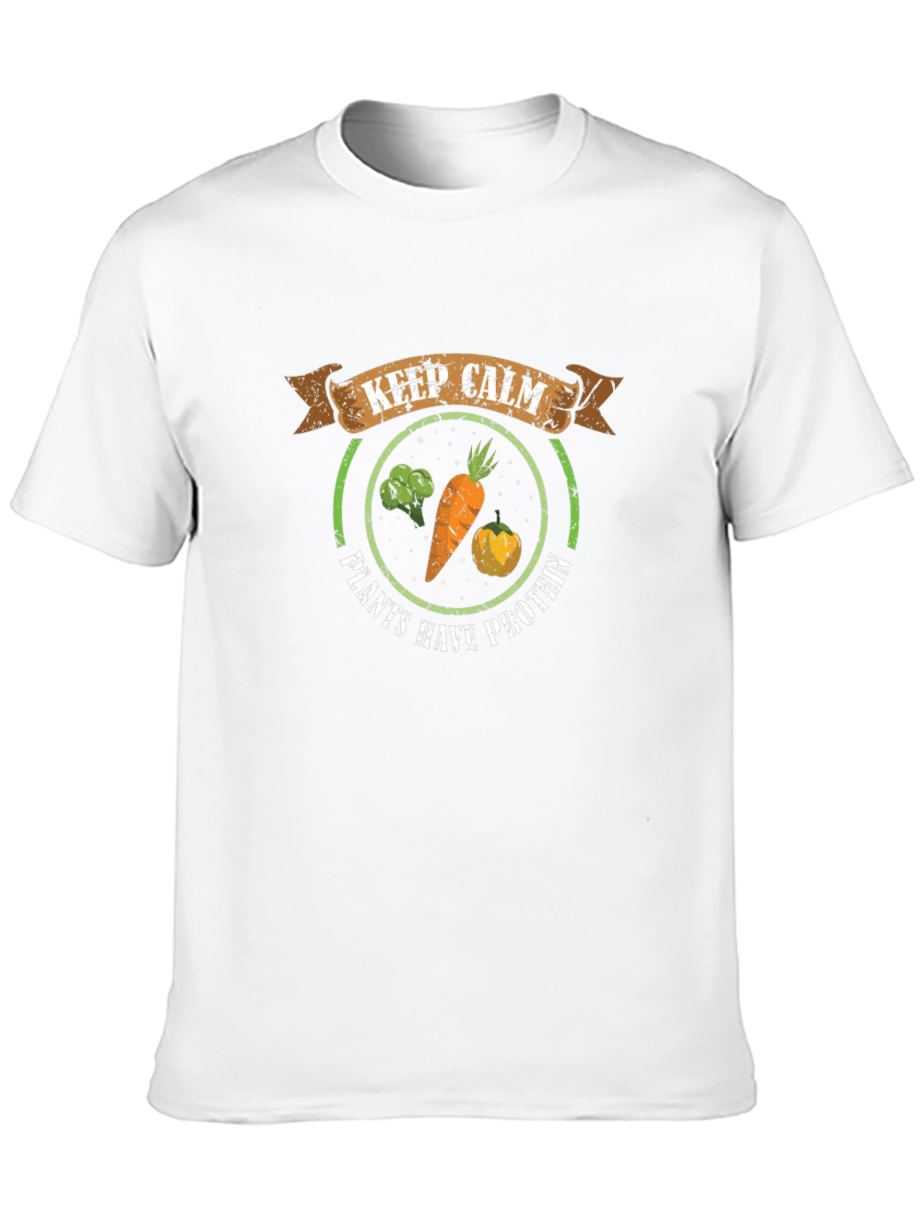 Vegan Protein T-Shirt - Keep Calm & Eat Plants!