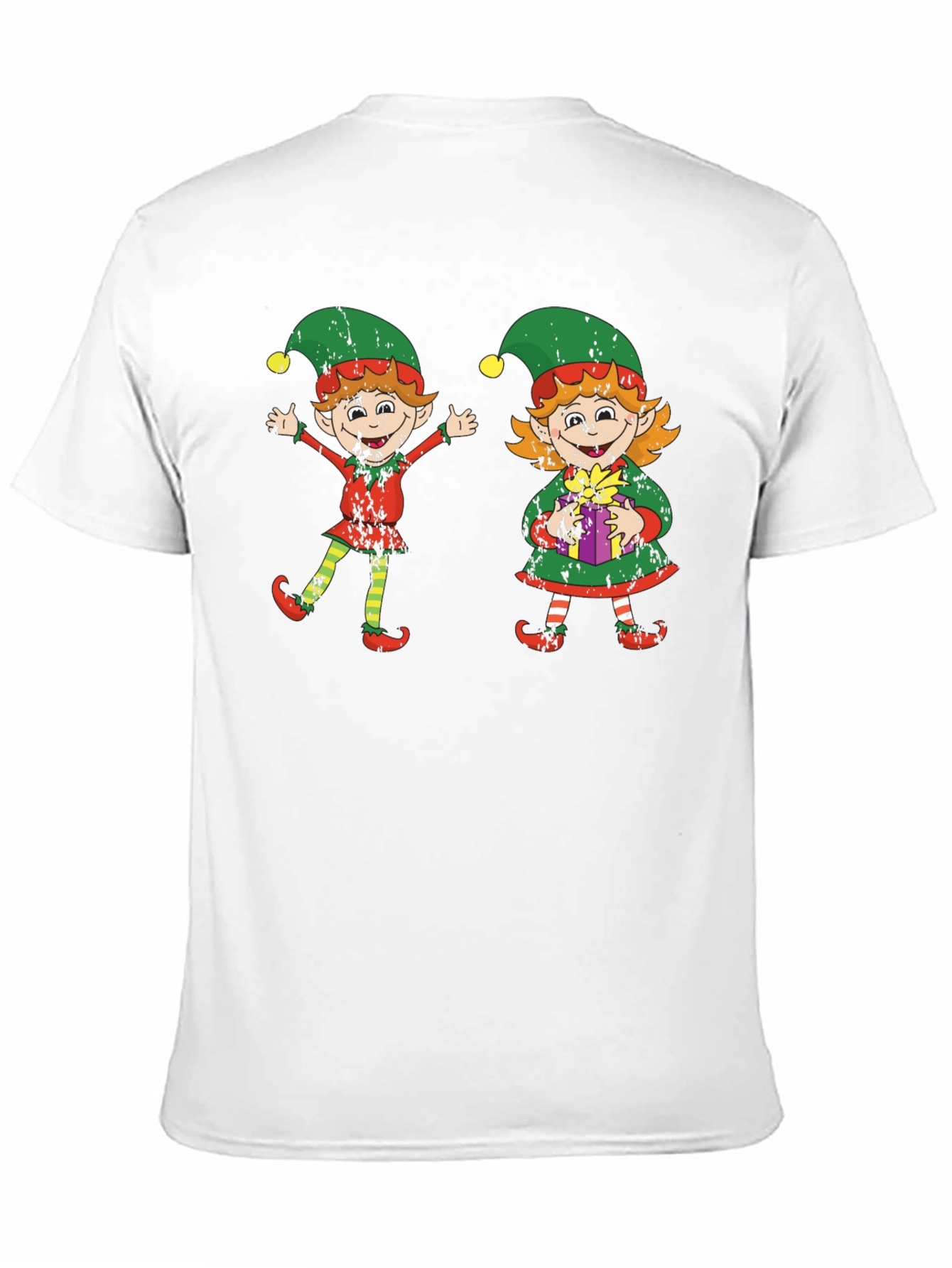 Festive Elf Couple Graphic Tee