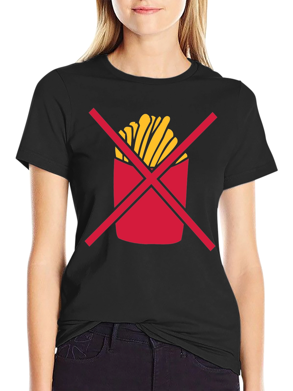 No Fries T-Shirt - Diet Humor Tee