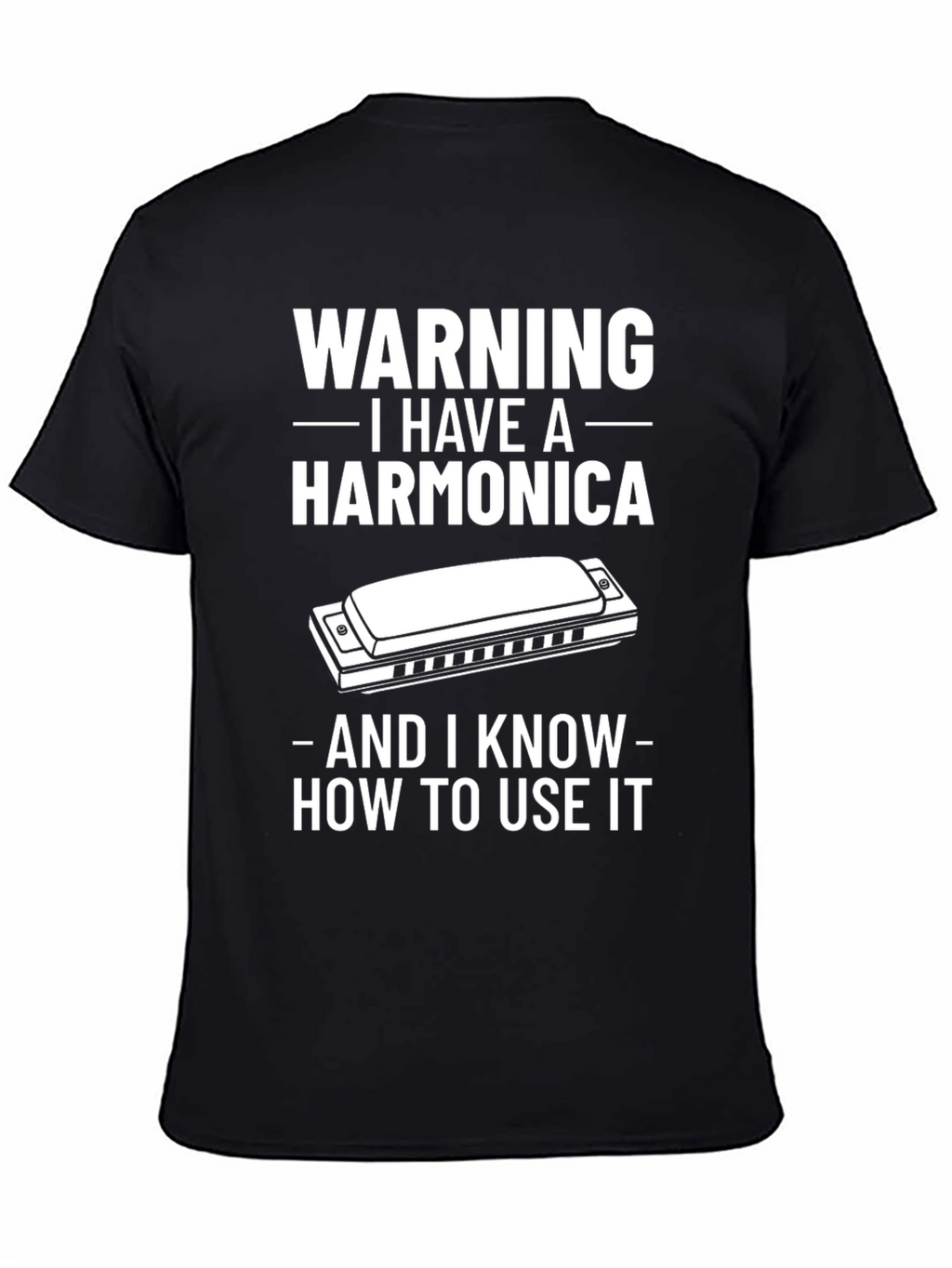 Warning Harmonica T-Shirt Musician Gift