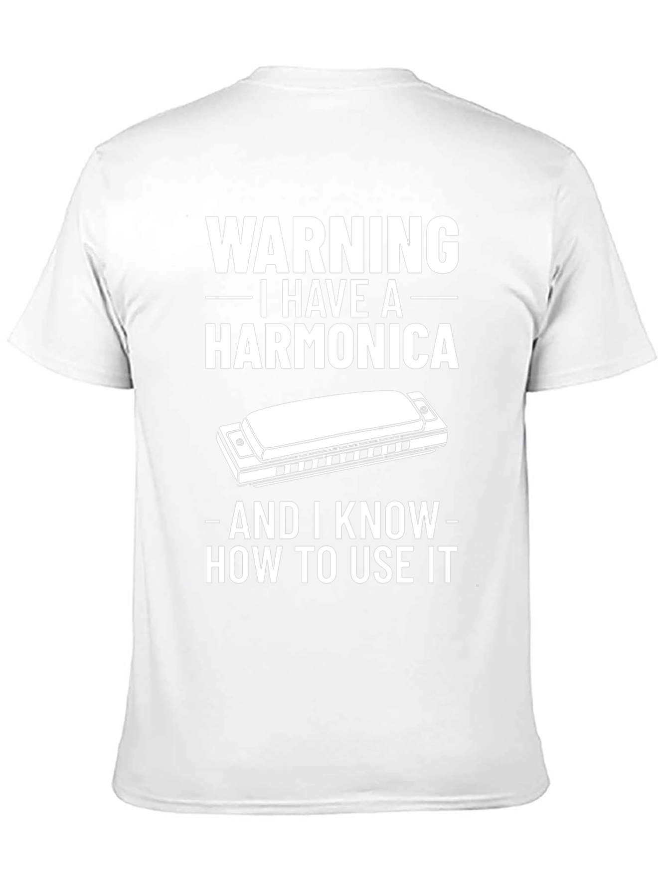 Warning Harmonica T-Shirt Musician Gift