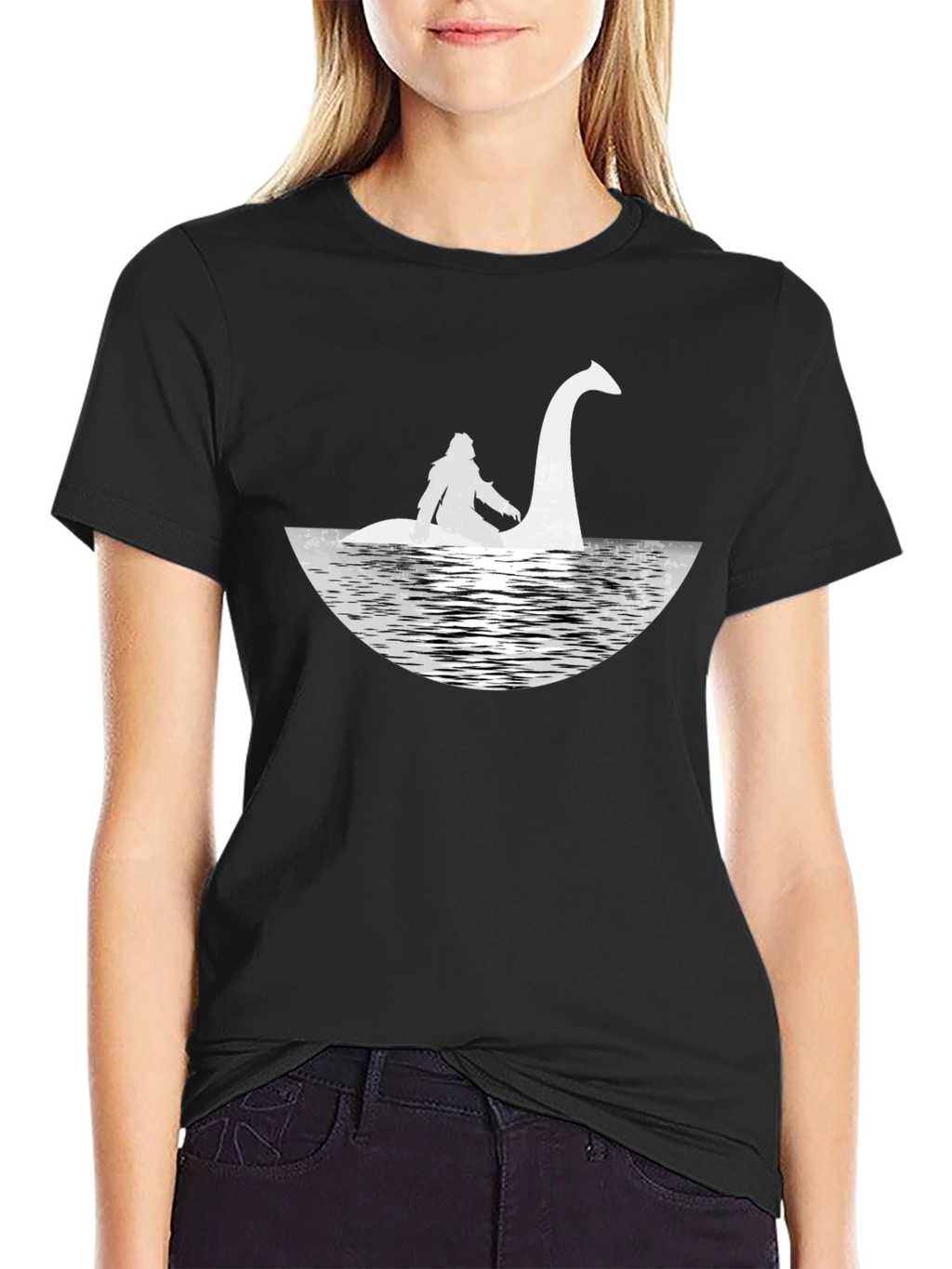 Loch Ness Monster Graphic Tee - Black