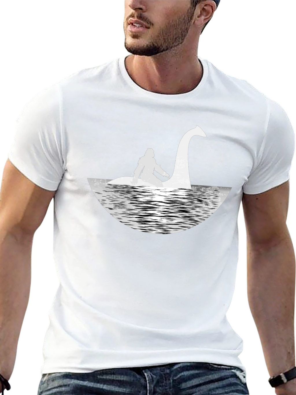 Loch Ness Monster Graphic Tee - Black