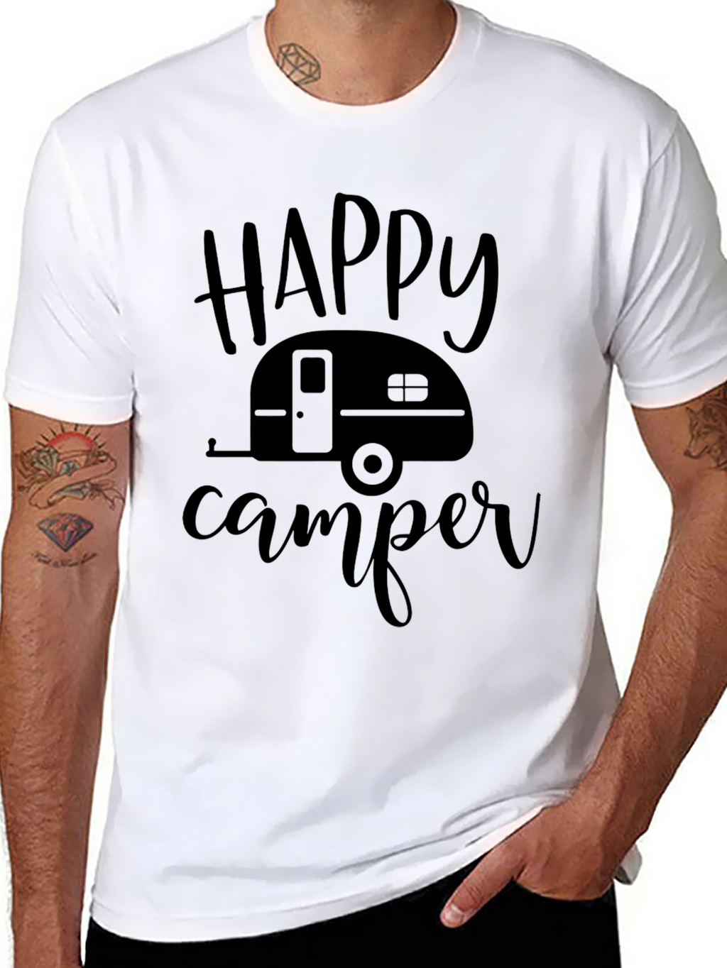 Happy Camper Black T-Shirt