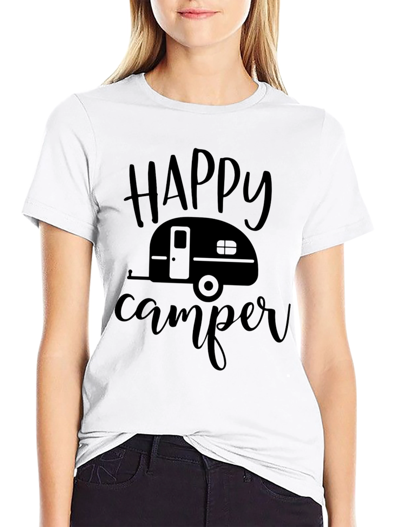 Happy Camper Black T-Shirt