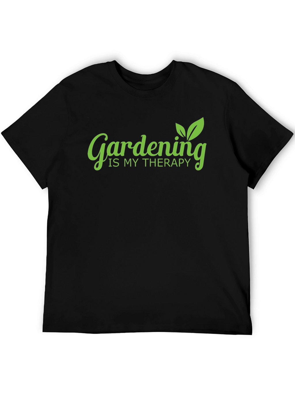 Gardening is My Therapy Black T-Shirt