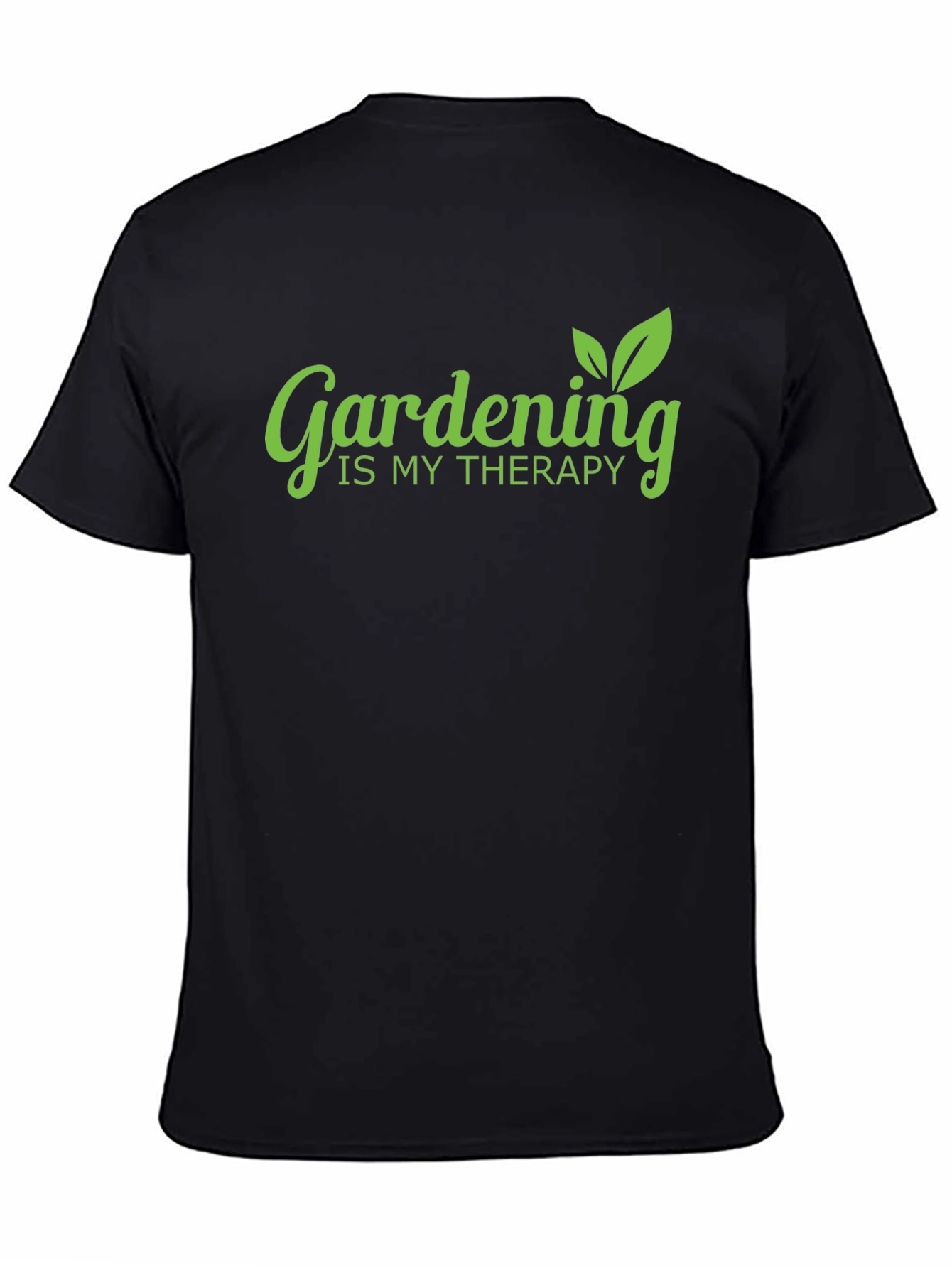 Gardening is My Therapy Black T-Shirt