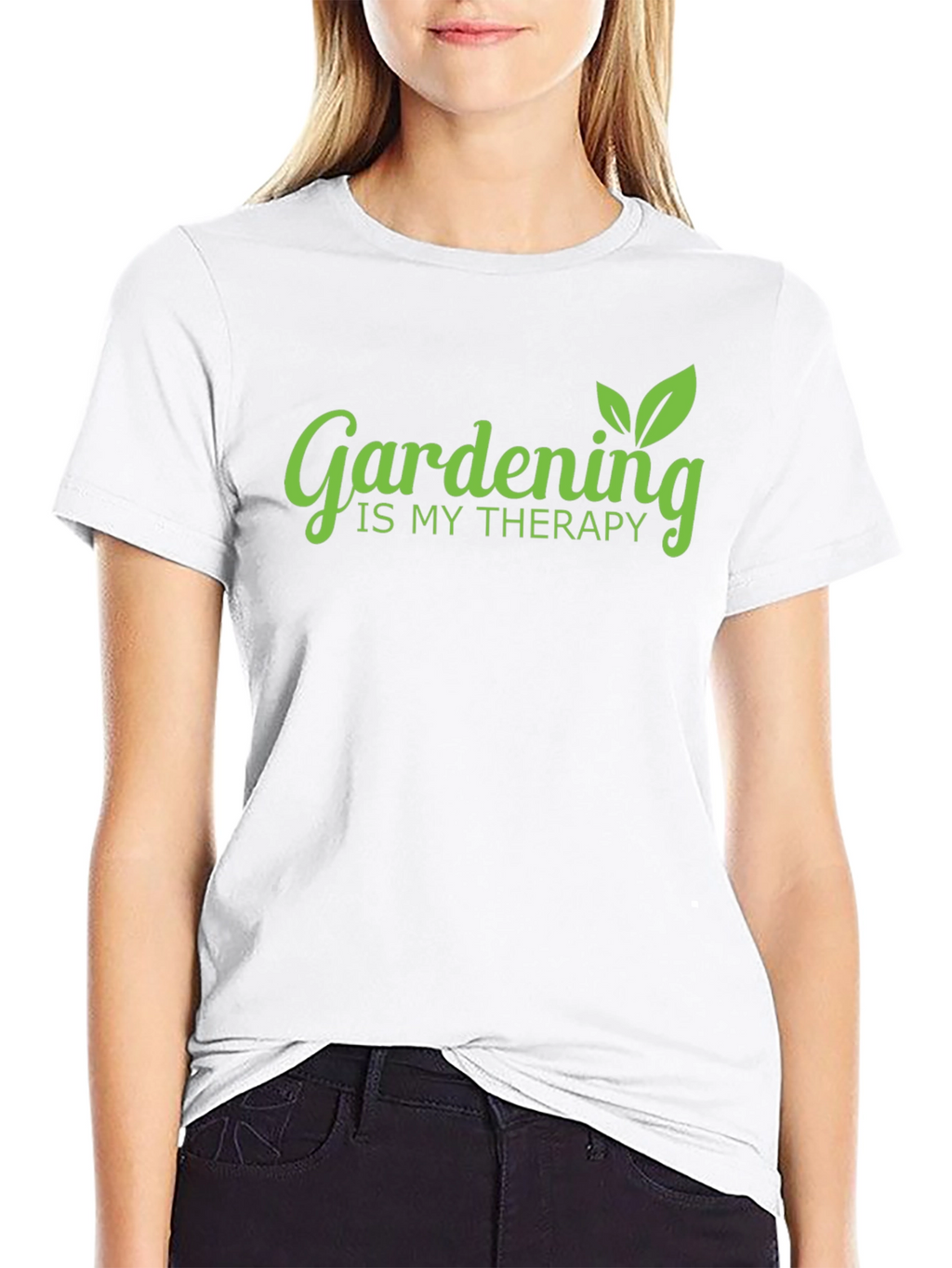 Gardening is My Therapy Black T-Shirt