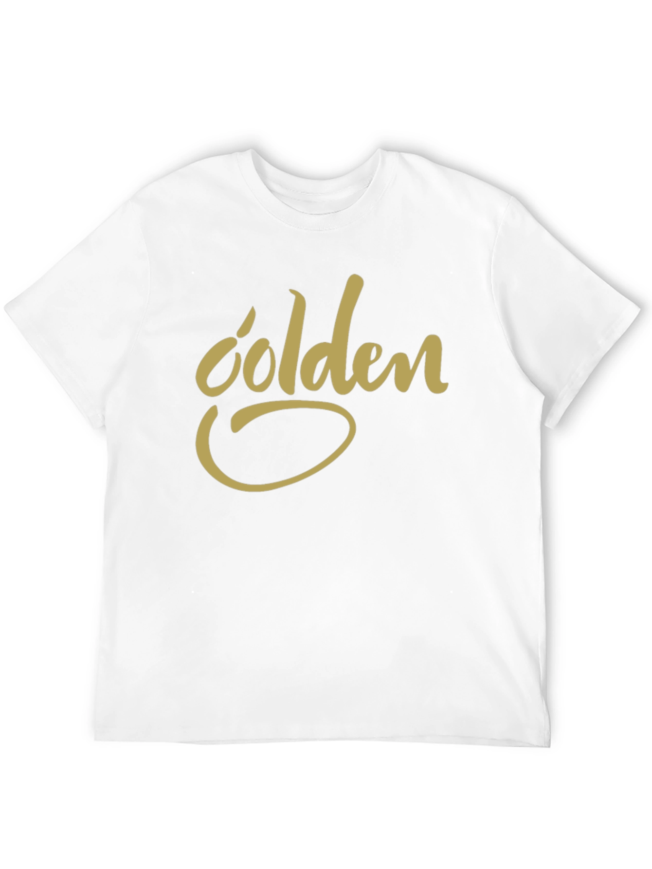 Golden Script Graphic Tee - Black Casual T-Shirt