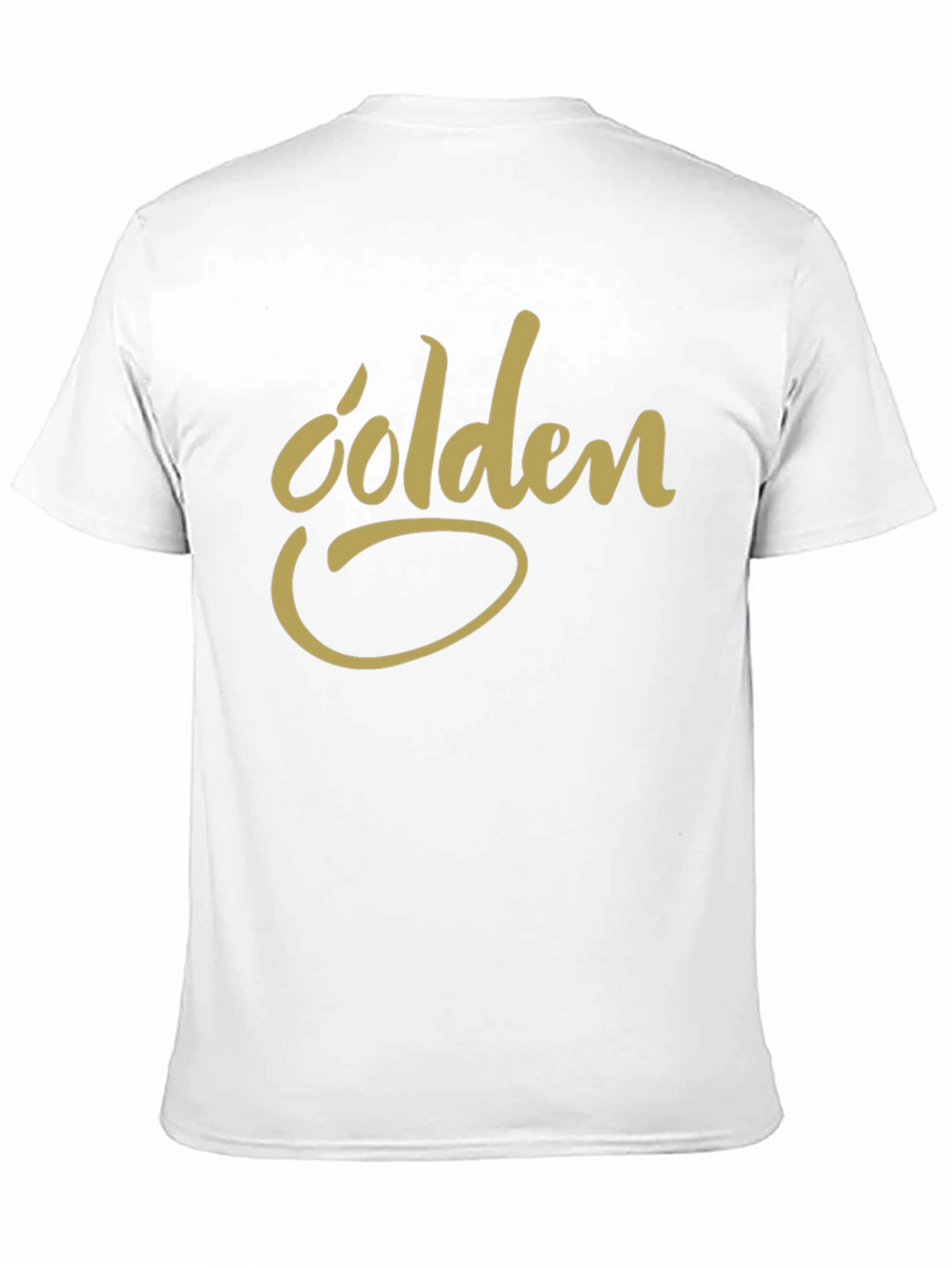 Golden Script Graphic Tee - Black Casual T-Shirt