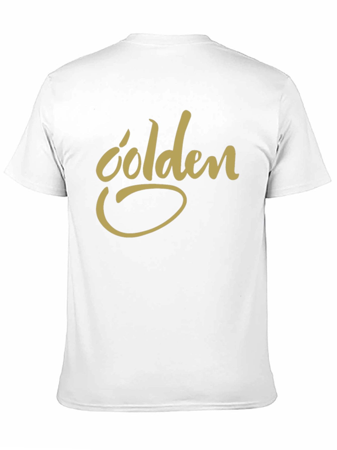 Golden Script Graphic Tee - Black Casual T-Shirt