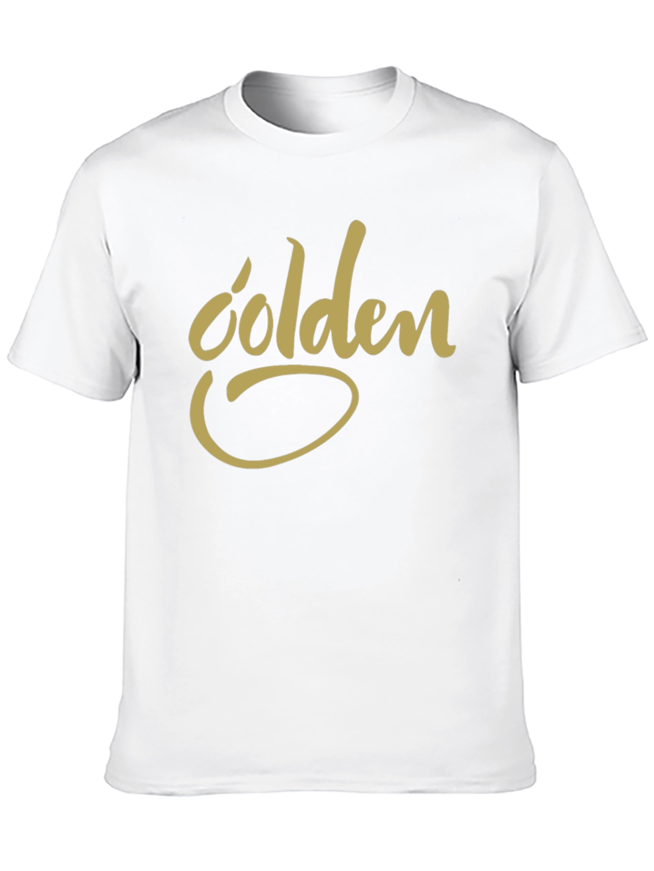 Golden Script Graphic Tee - Black Casual T-Shirt