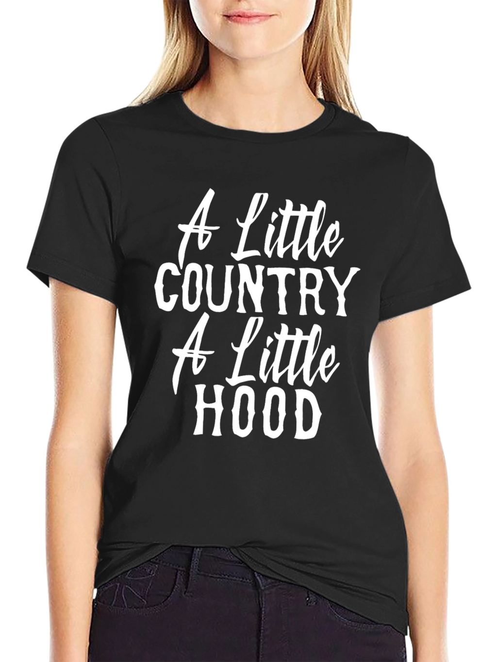 Country Hood Graphic Tee - Black