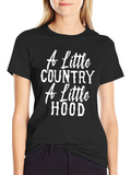 Country Hood Graphic Tee - Black