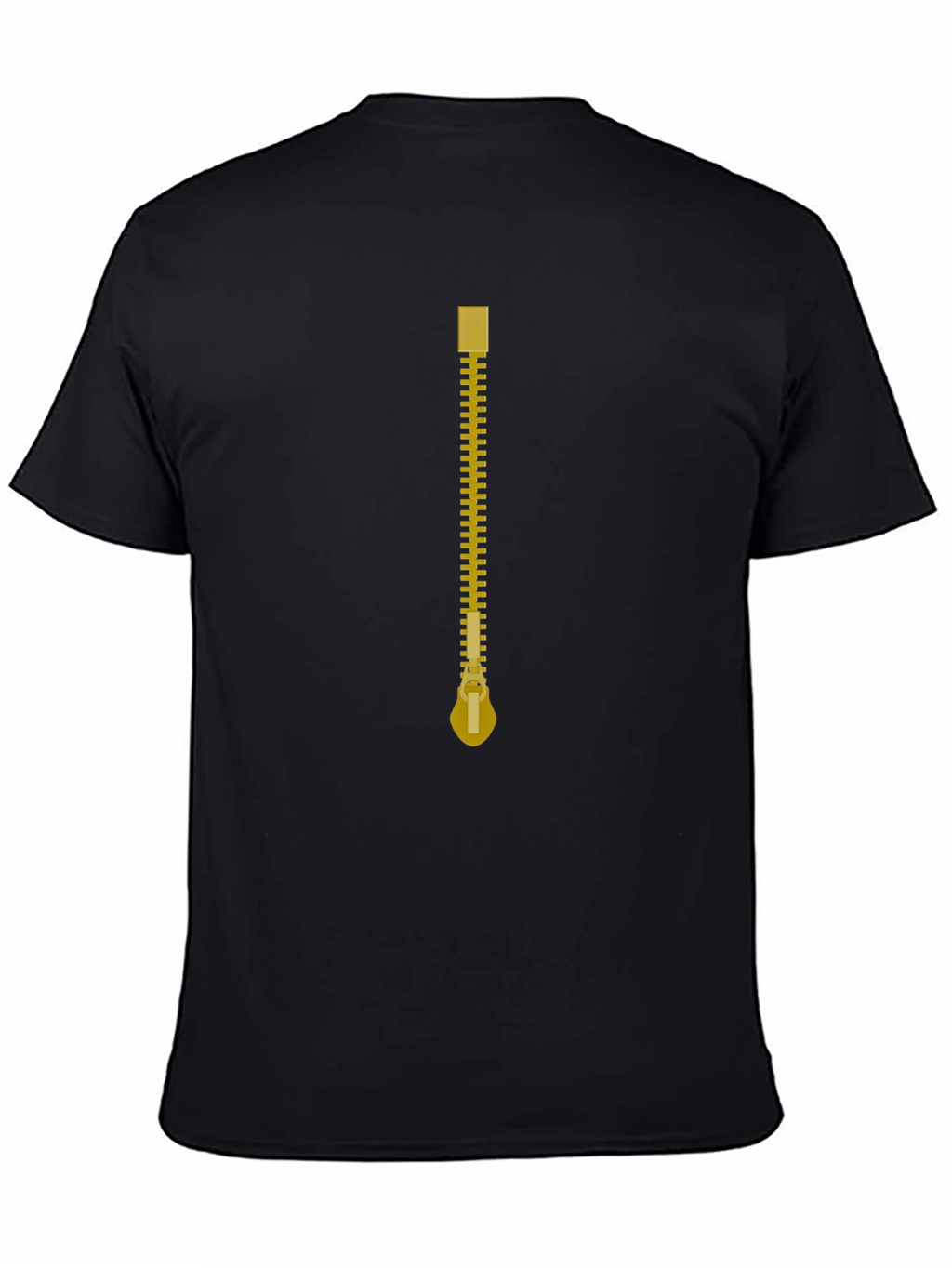 Novelty Zipper Graphic T-Shirt