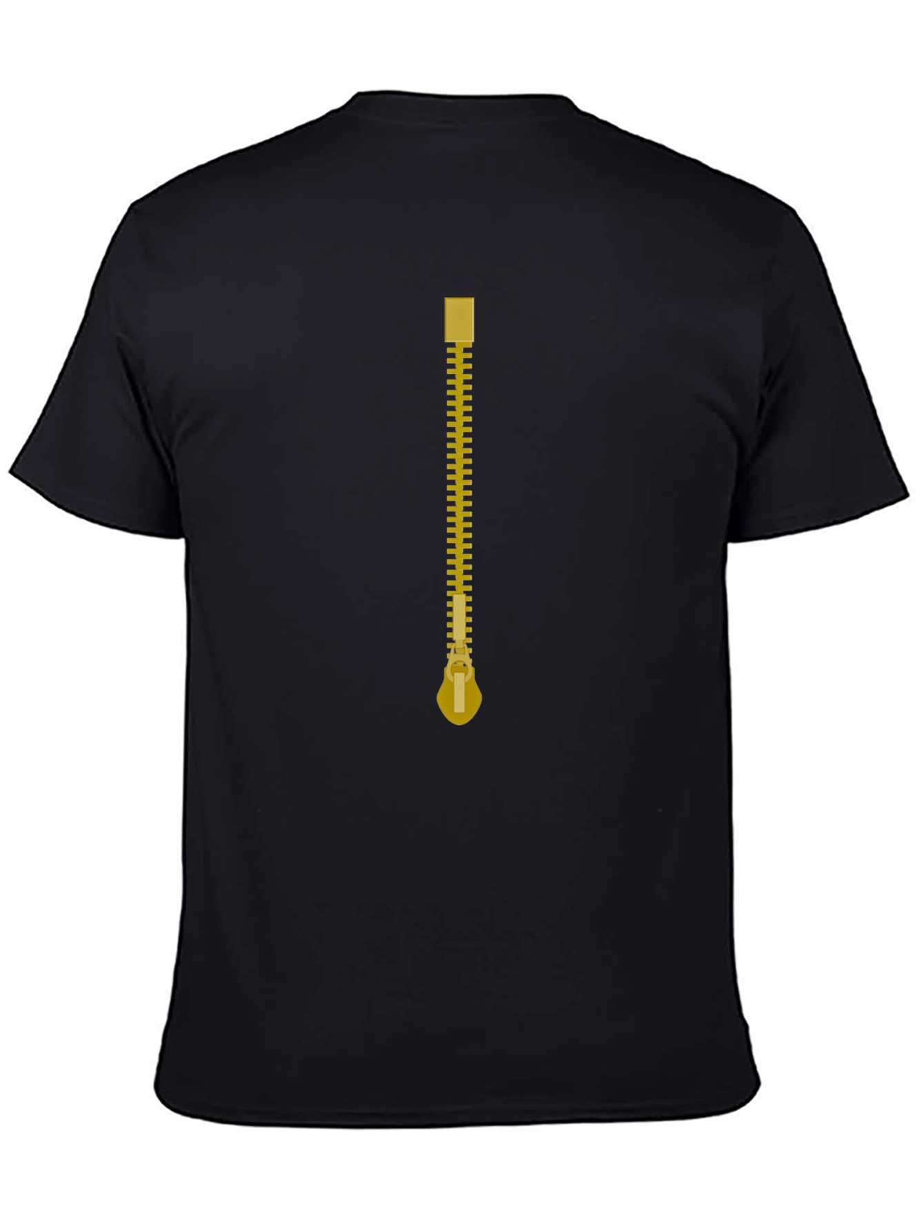 Novelty Zipper Graphic T-Shirt