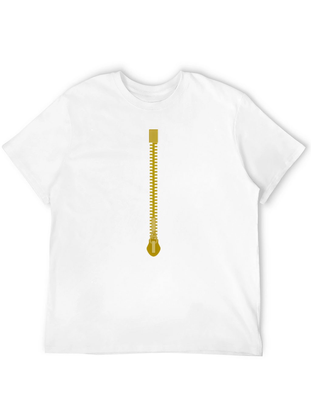Novelty Zipper Graphic T-Shirt