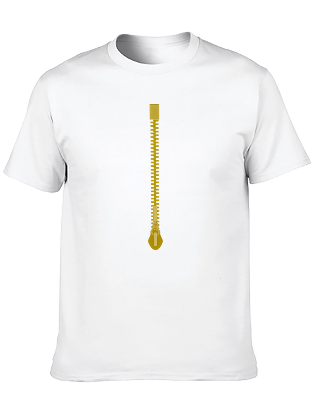 Novelty Zipper Graphic T-Shirt