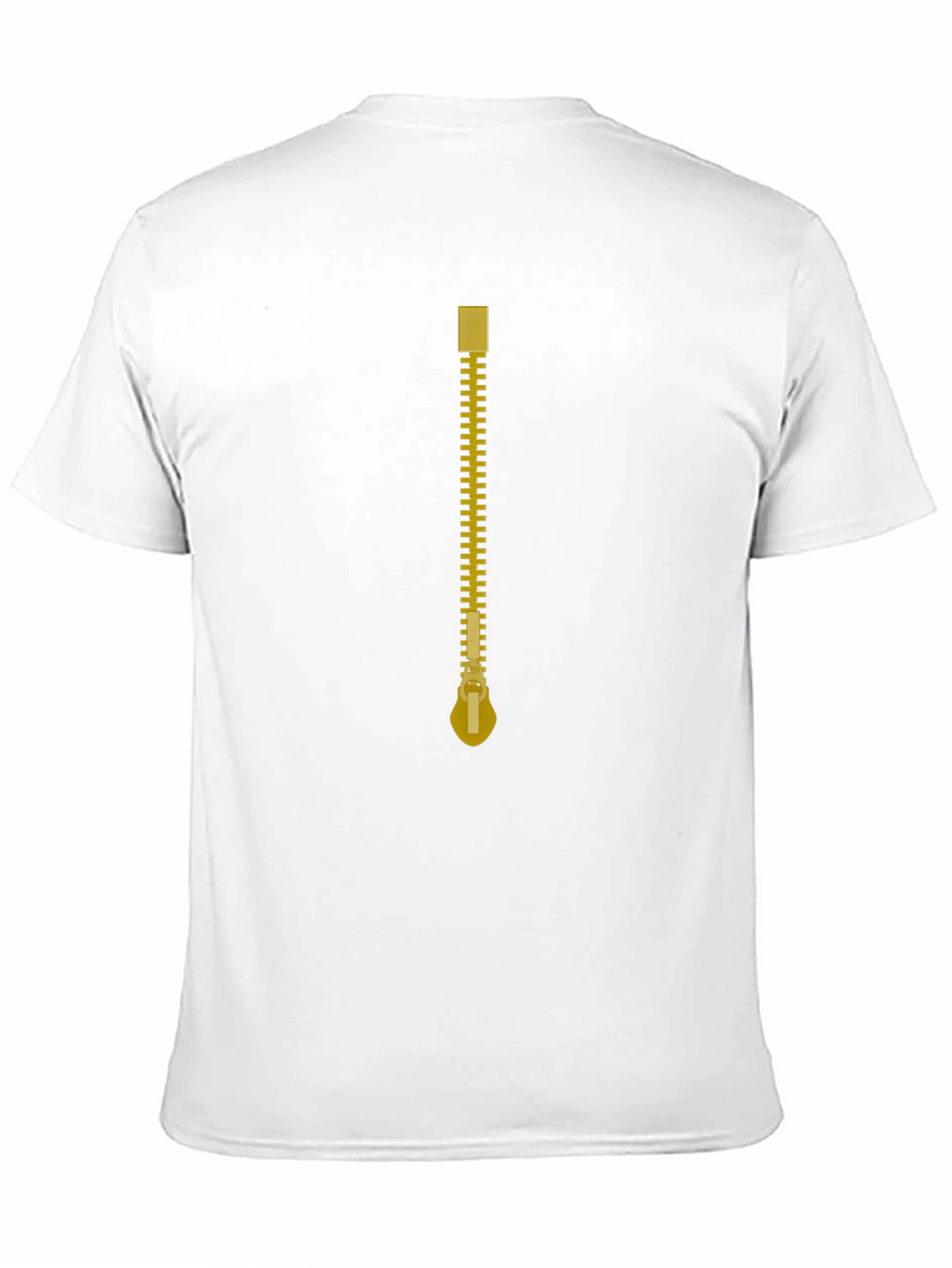 Novelty Zipper Graphic T-Shirt