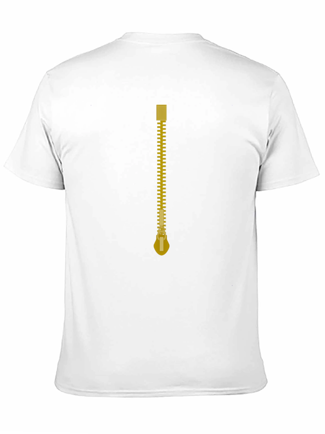 Novelty Zipper Graphic T-Shirt