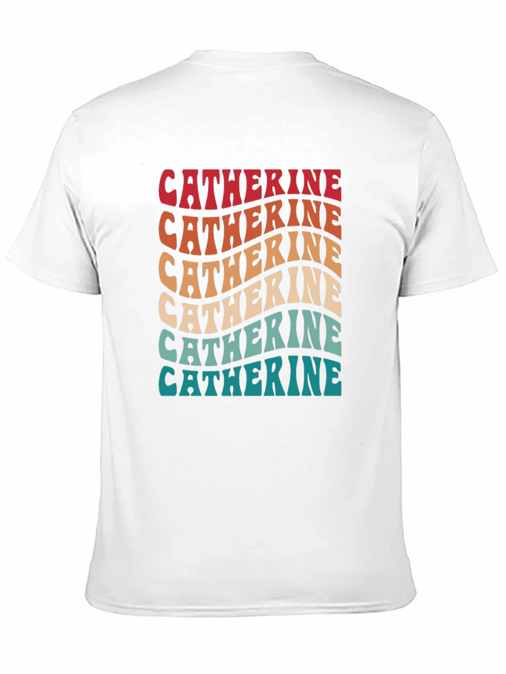 Catherine Retro Wavy Text T-Shirt