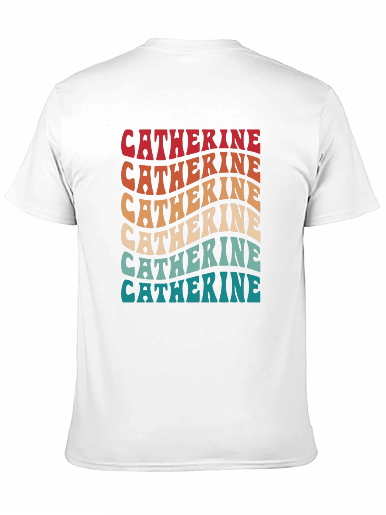 Catherine Retro Wavy Text T-Shirt