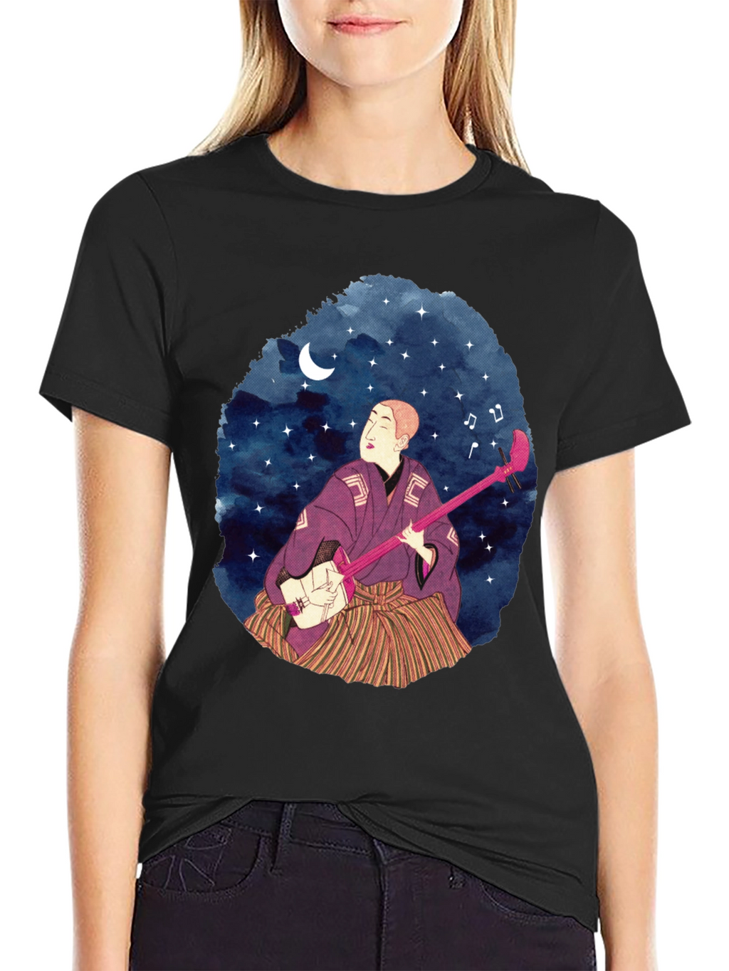 Shamisen Player Graphic T-Shirt