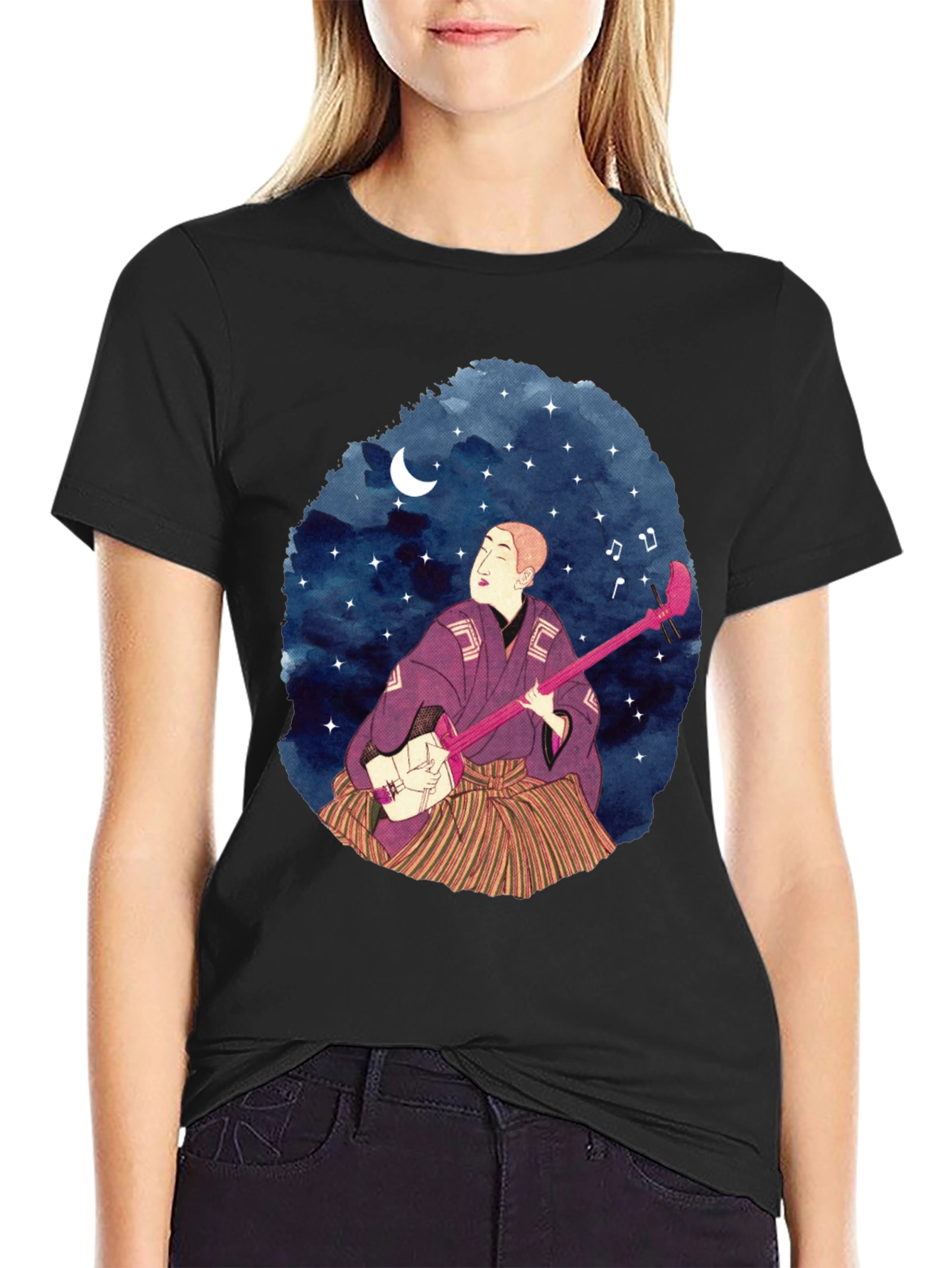 Shamisen Player Graphic T-Shirt