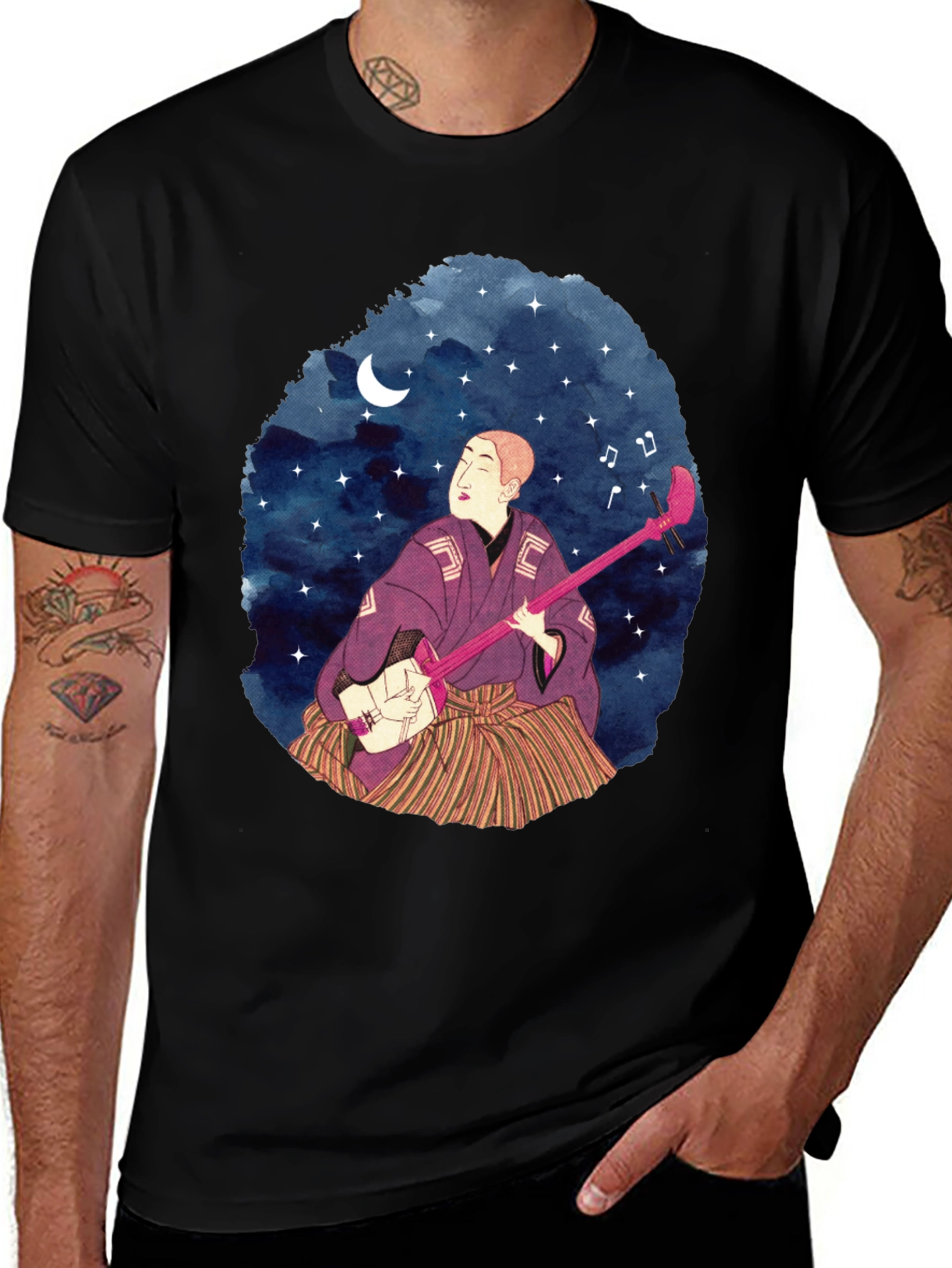 Shamisen Player Graphic T-Shirt