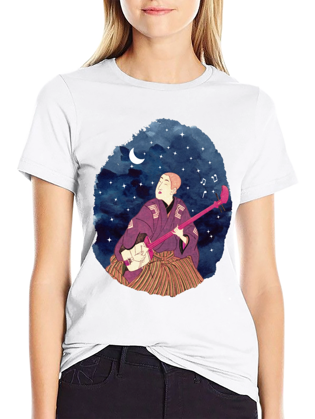 Shamisen Player Graphic T-Shirt