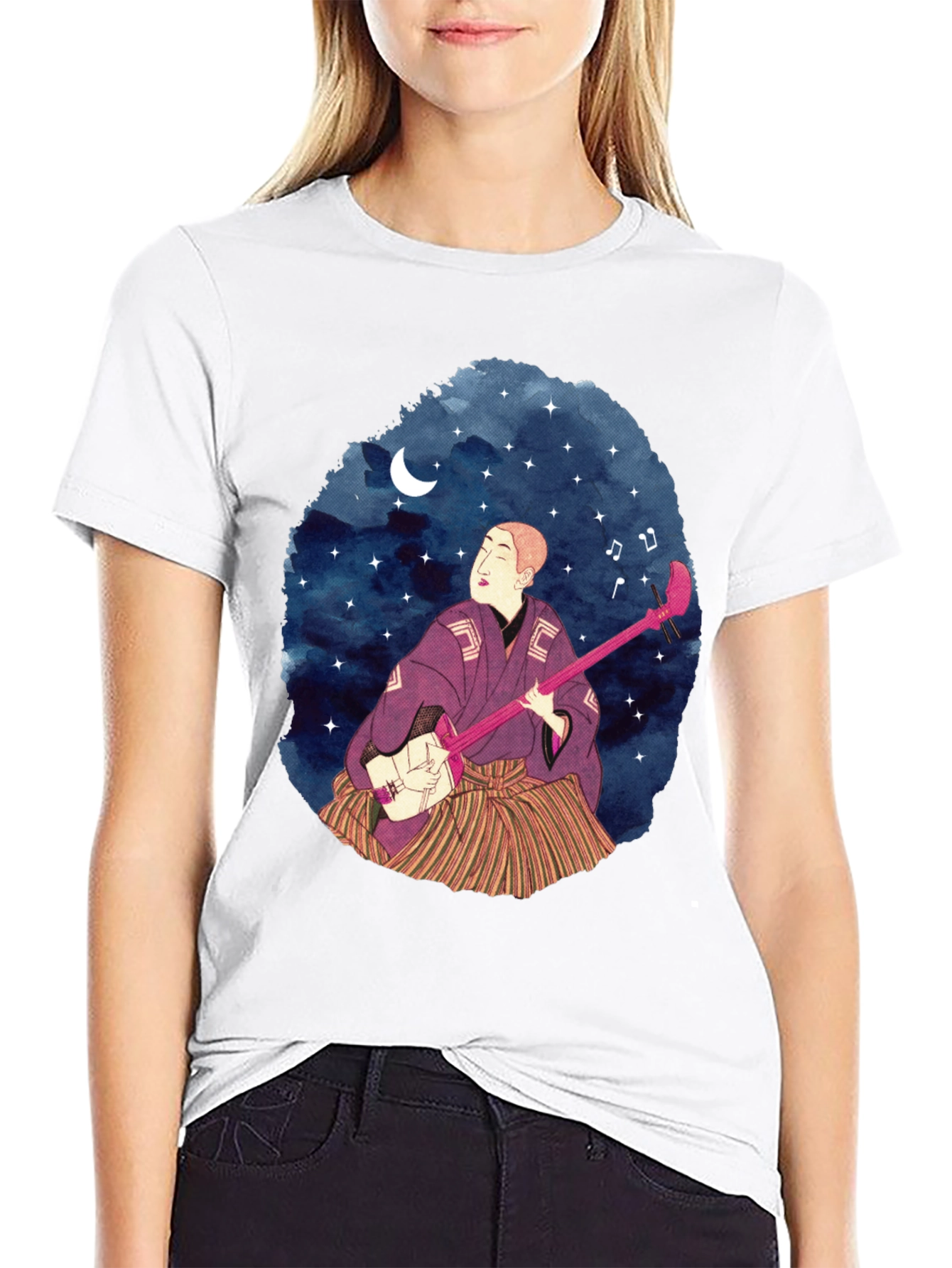 Shamisen Player Graphic T-Shirt