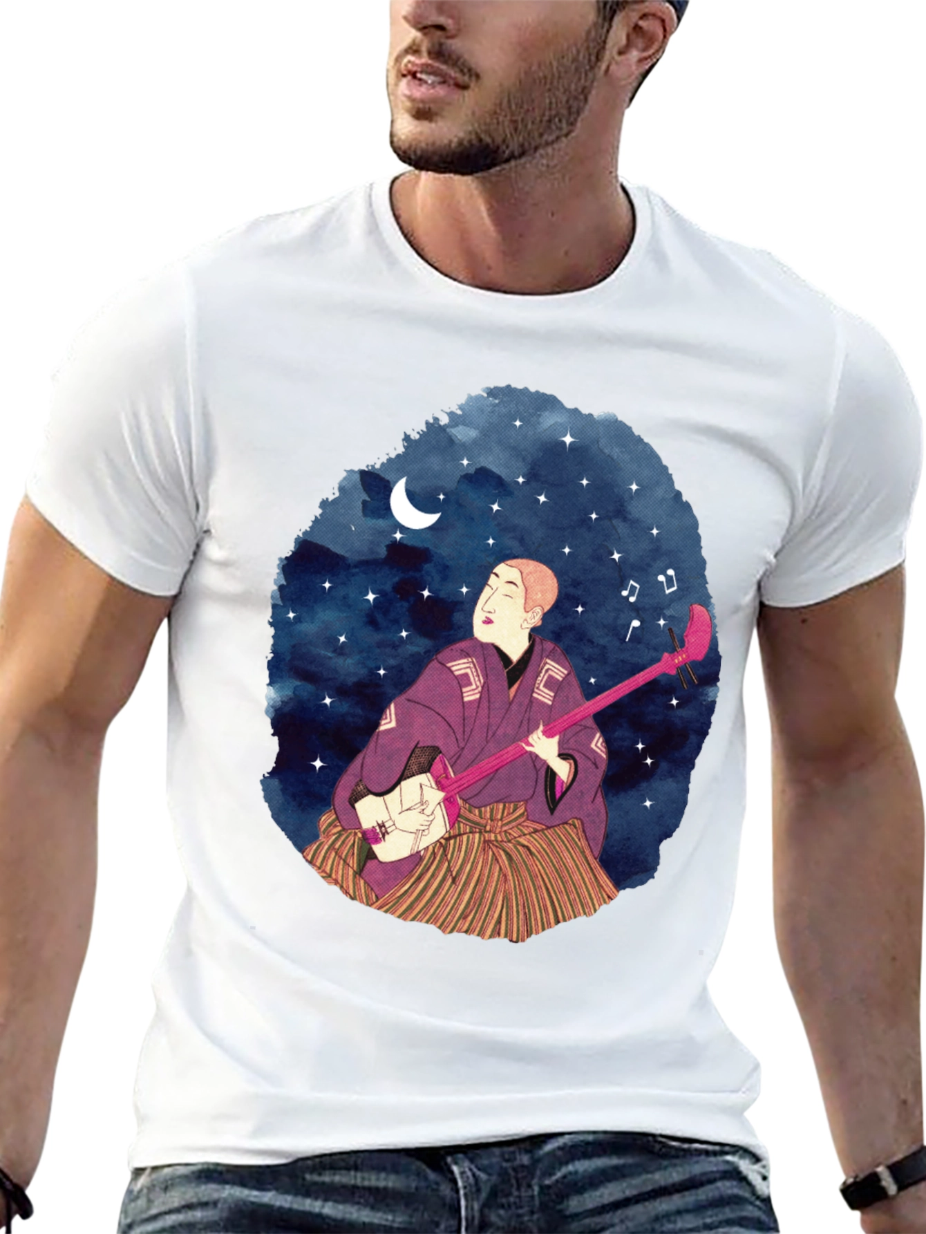 Shamisen Player Graphic T-Shirt