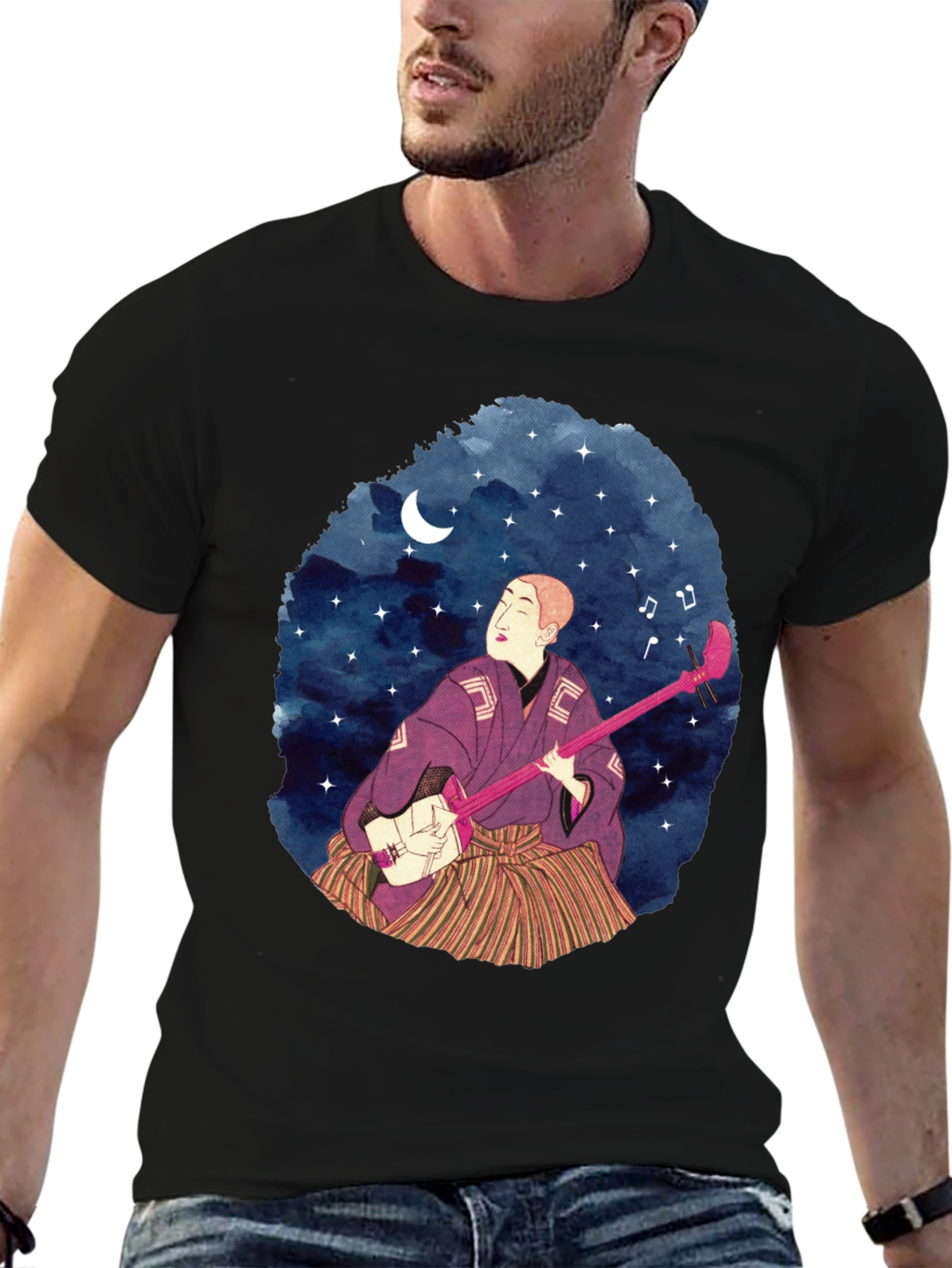 Shamisen Player Graphic T-Shirt