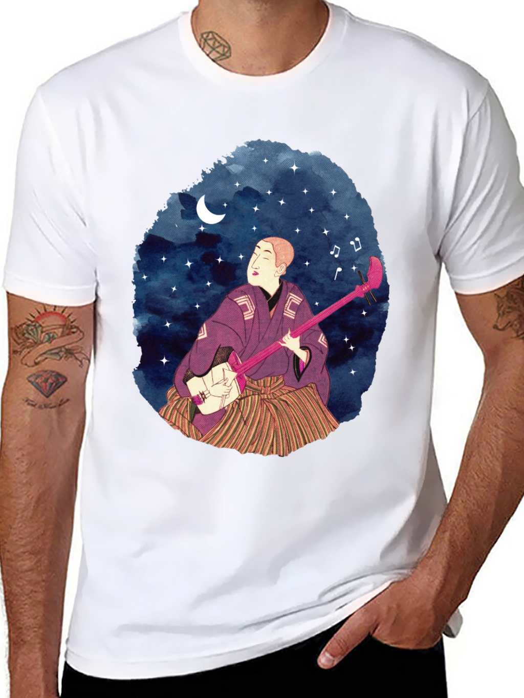 Shamisen Player Graphic T-Shirt