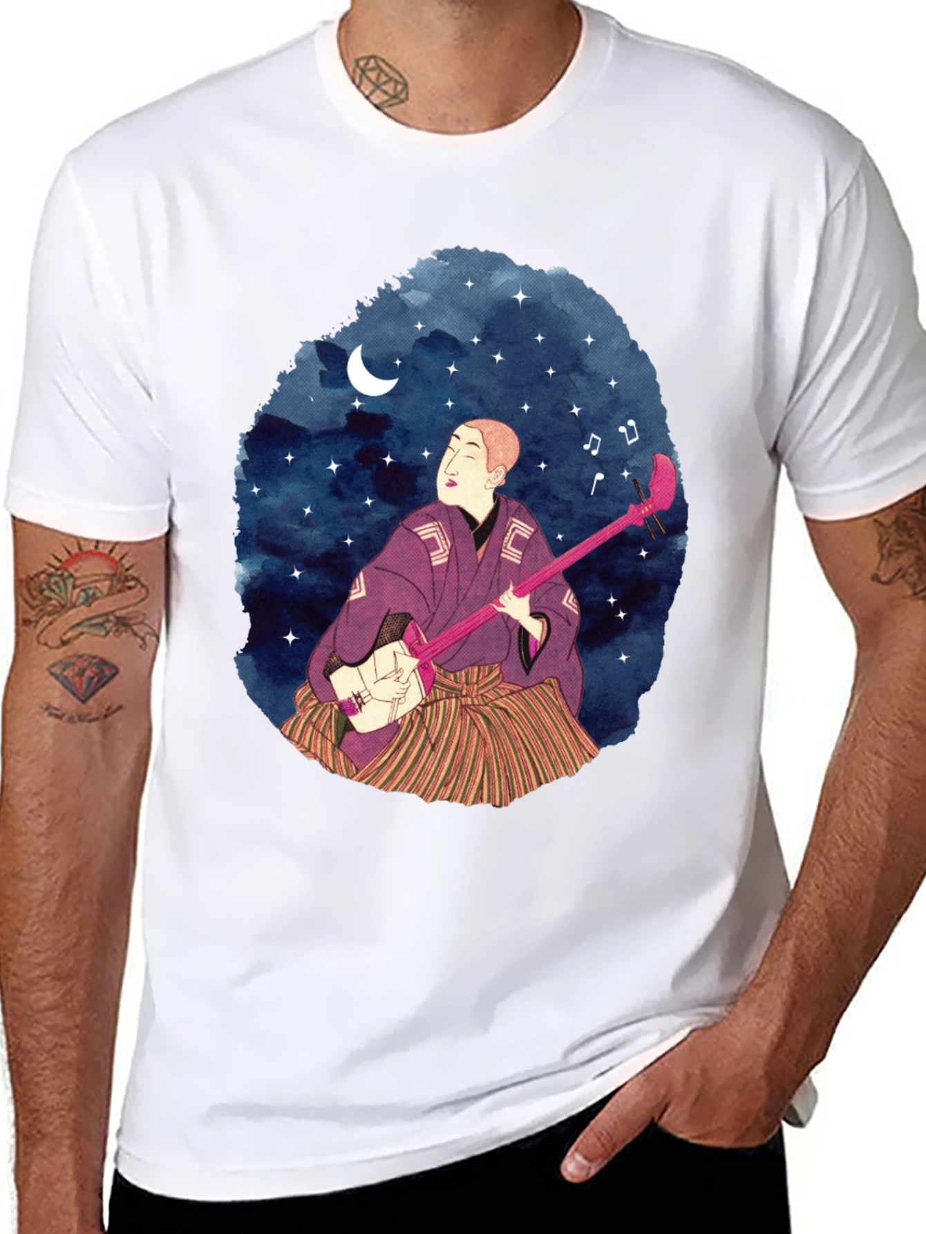 Shamisen Player Graphic T-Shirt