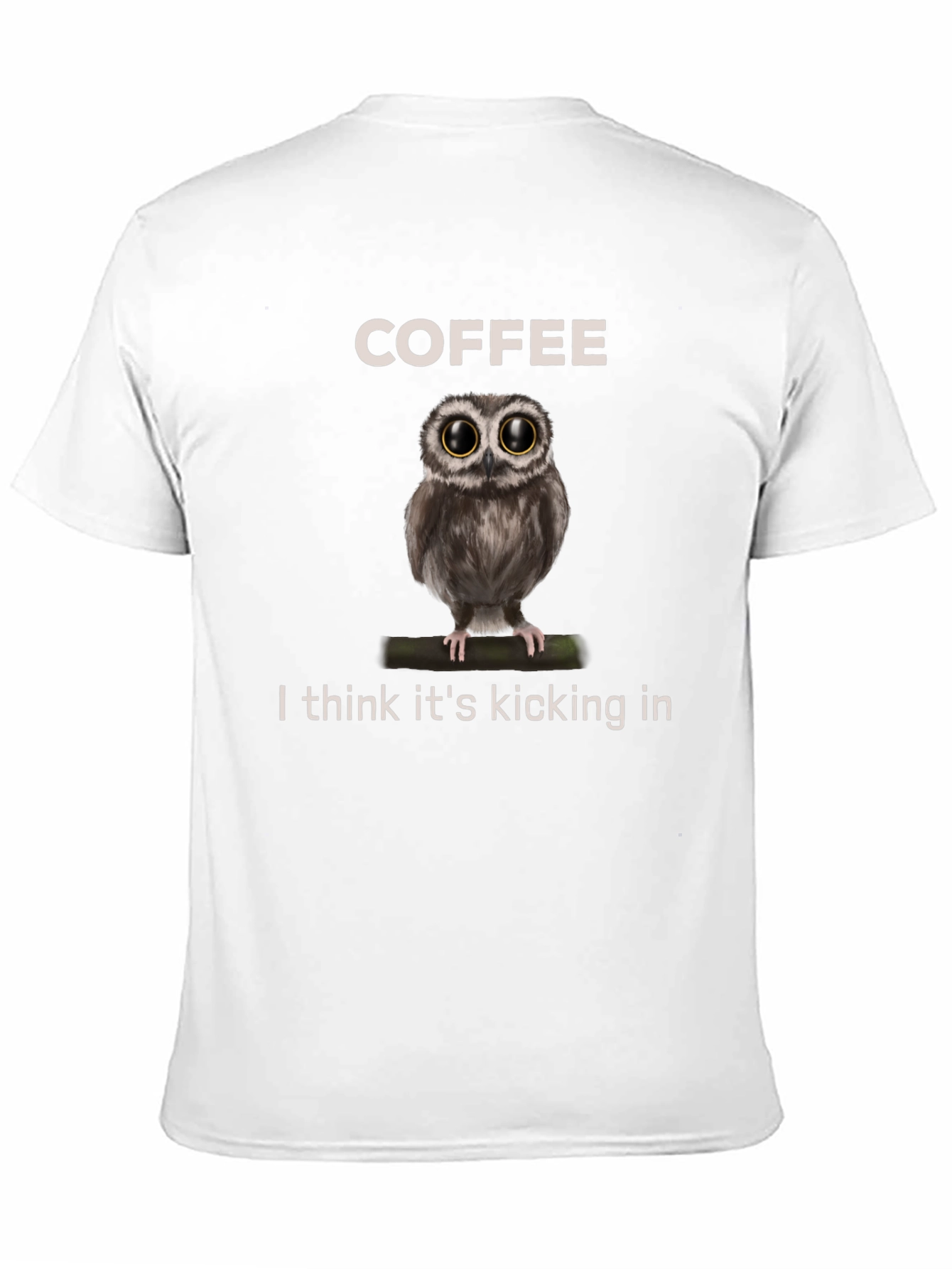 Coffee Owl Graphic Tee - Its Kicking In!